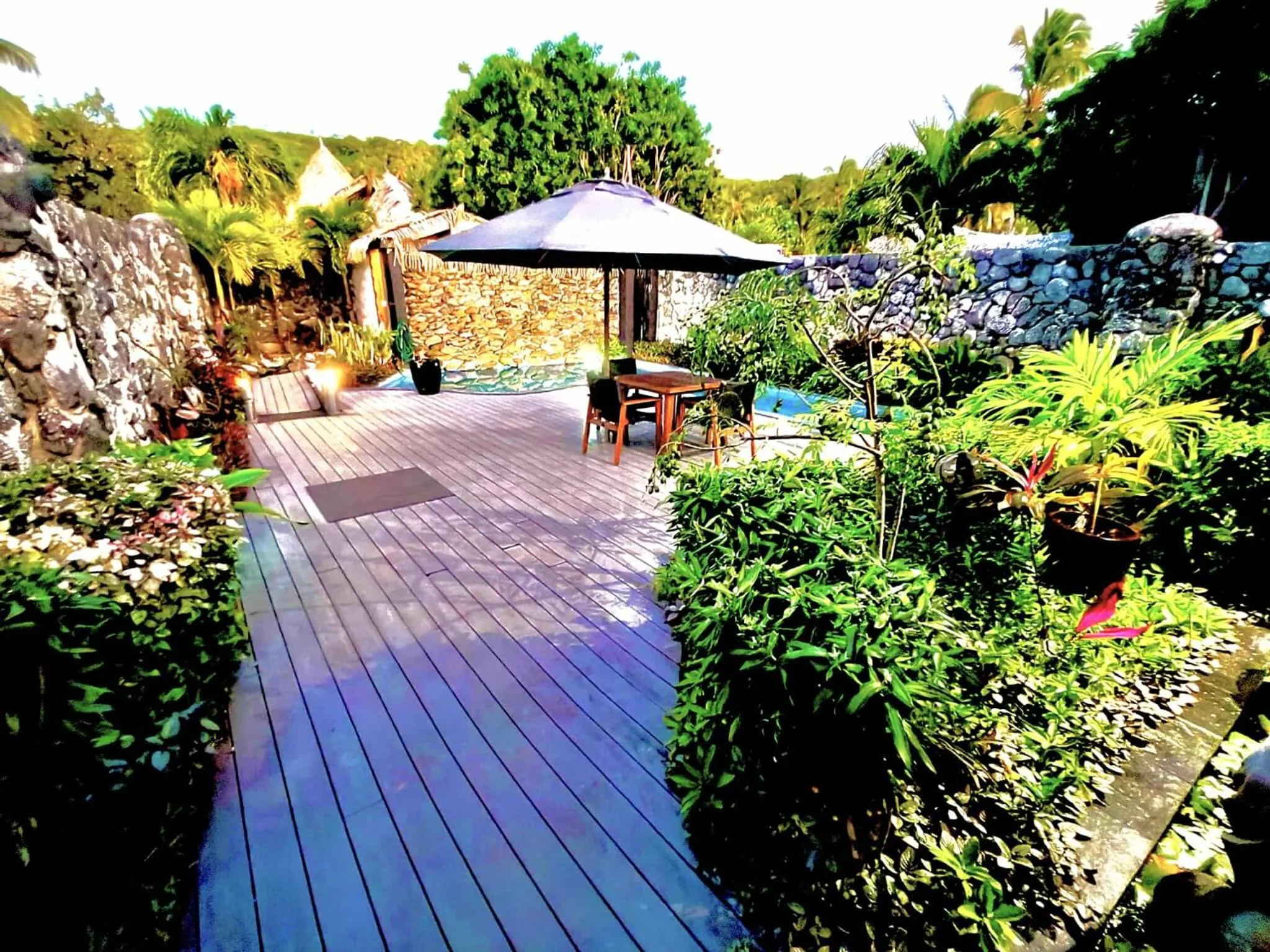 Patio in Aitutaki Escape
