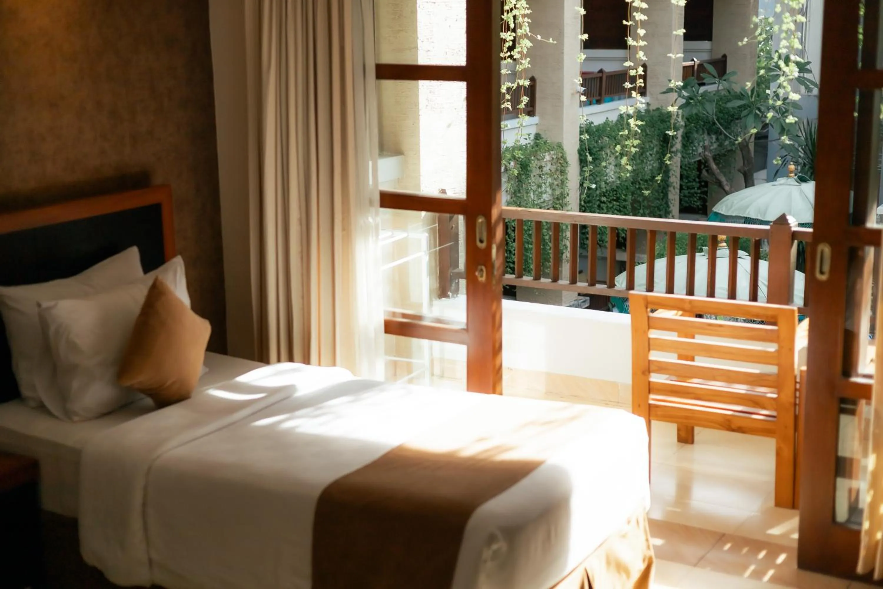 View (from property/room), Bed in Fourteen Roses Beach Hotel