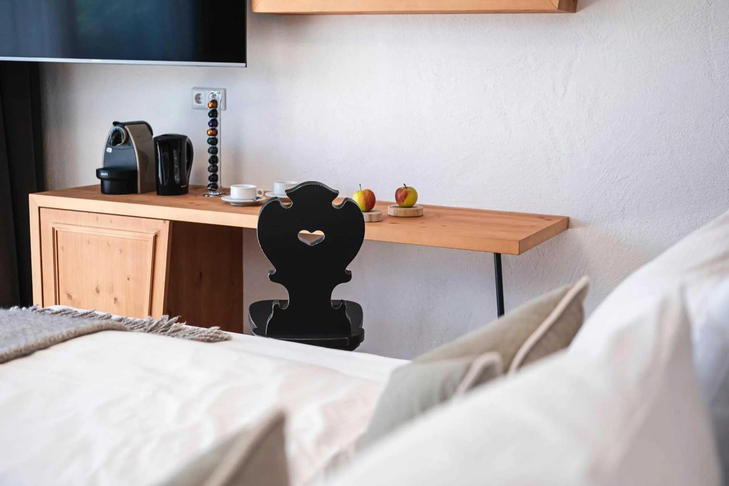 Bed in Chalet Grumer Suites&Spa