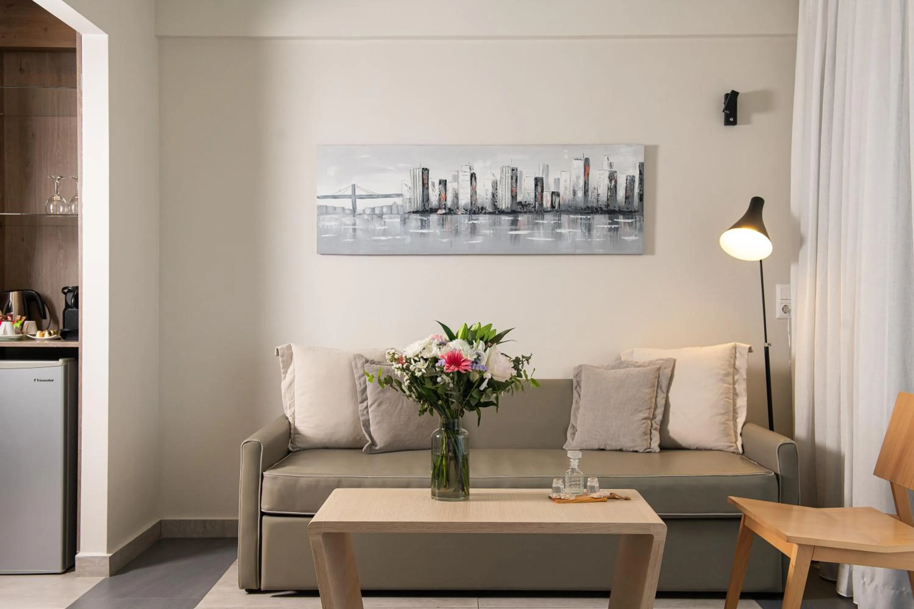 Living room in Melrose Rethymno by Mage Hotels