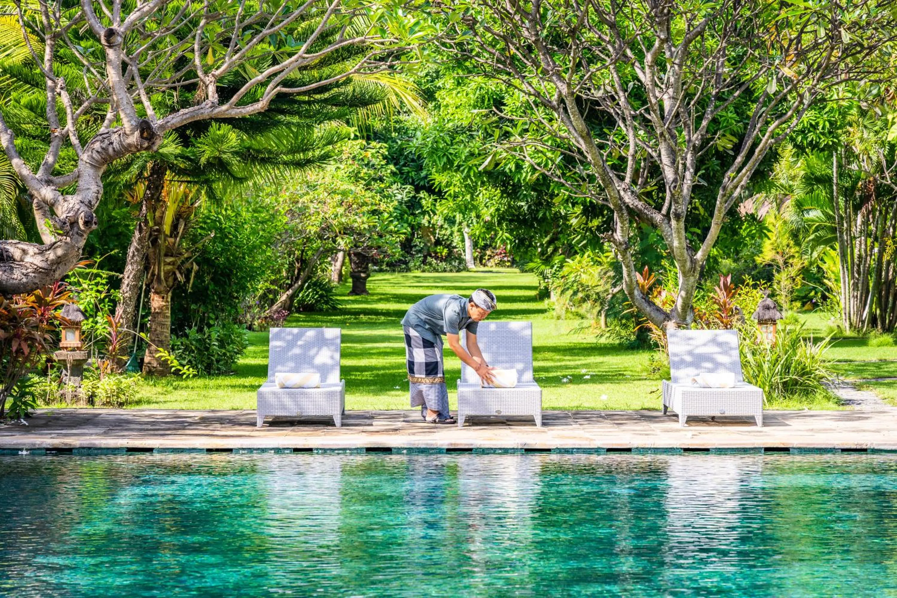 Swimming pool in Taman Selini Wahana Beach Resort