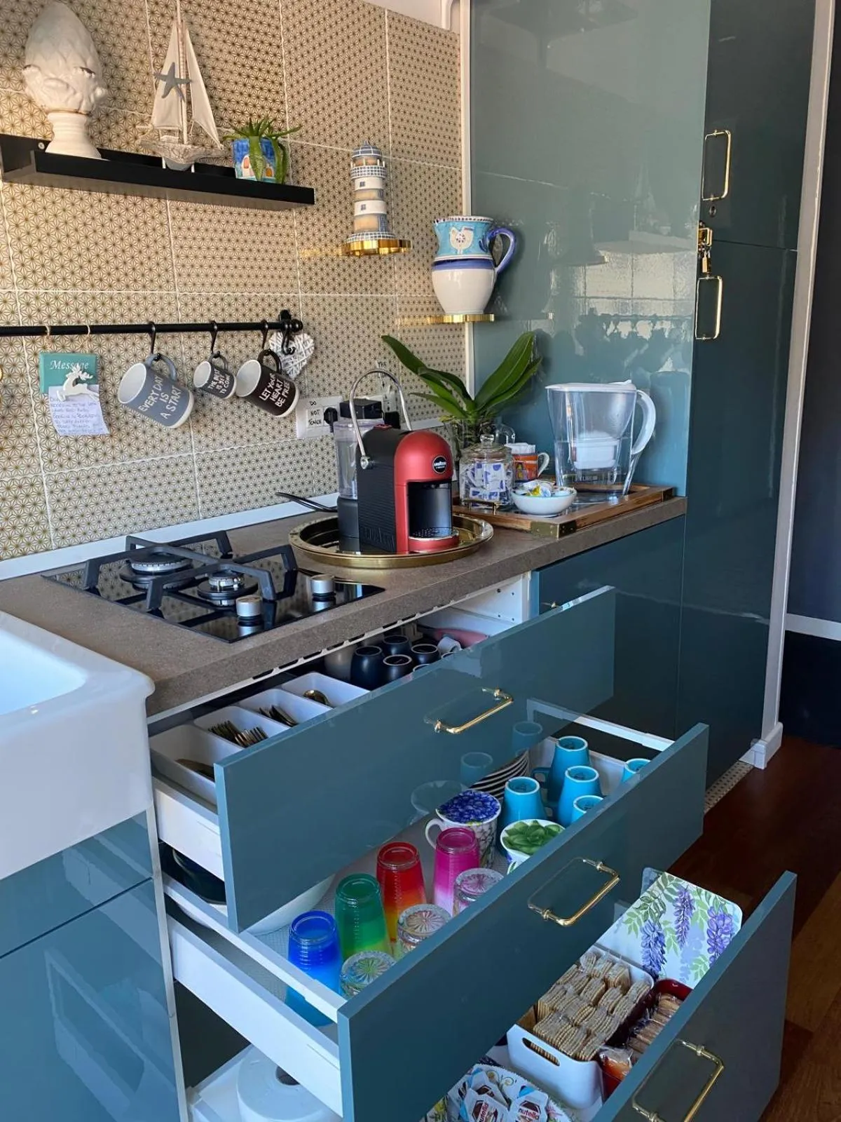 Communal kitchen in B&B il Duca d'Amalfi