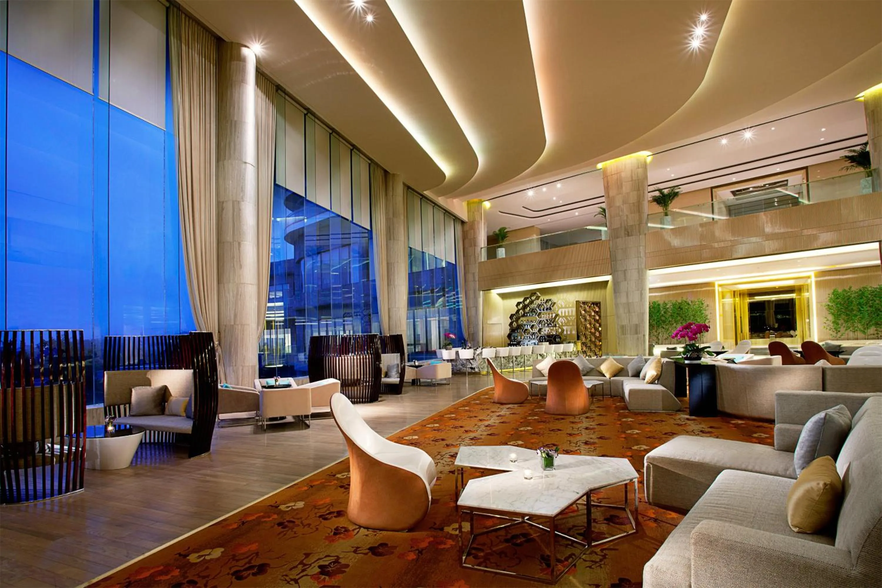Lobby or reception in Wyndham Grand Qingdao