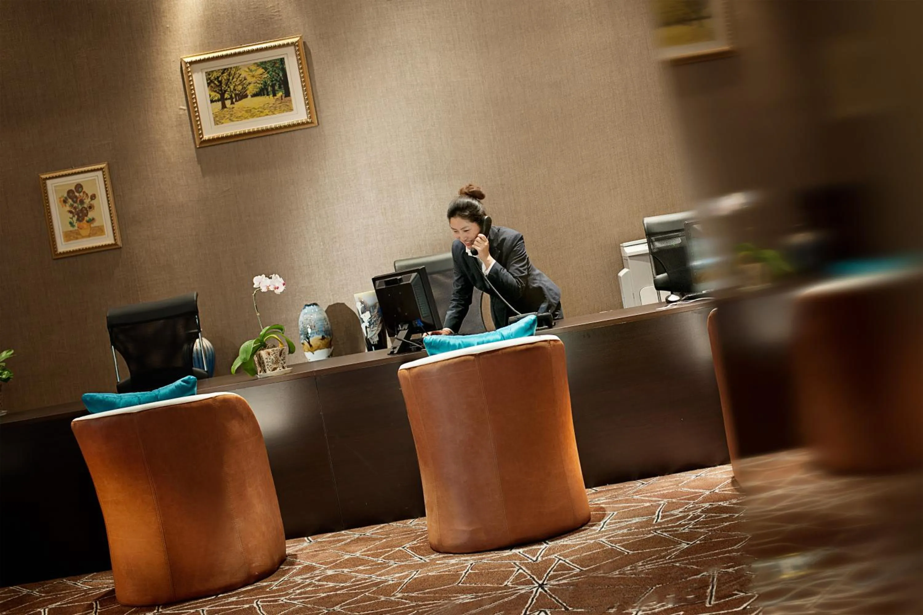 Lobby or reception in Wyndham Grand Qingdao