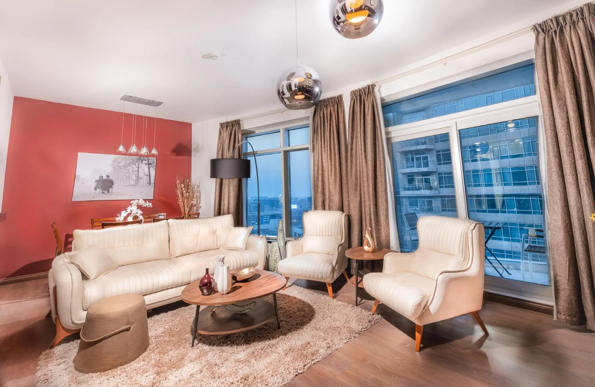 Seating area in OSKENA Vacation Homes -The Lofts Boulevard Downtown