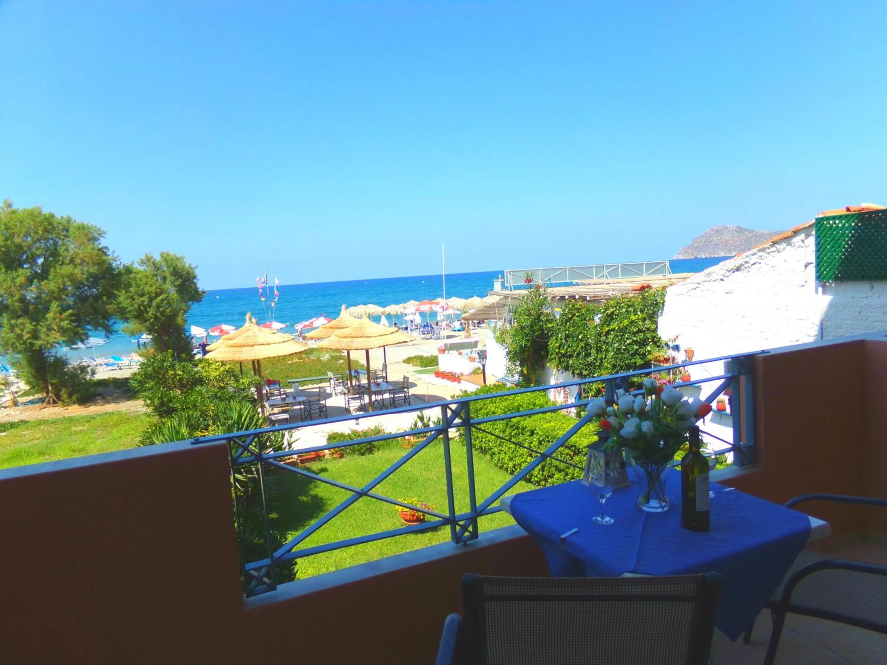 Balcony/Terrace in Katerina Seaside Studios