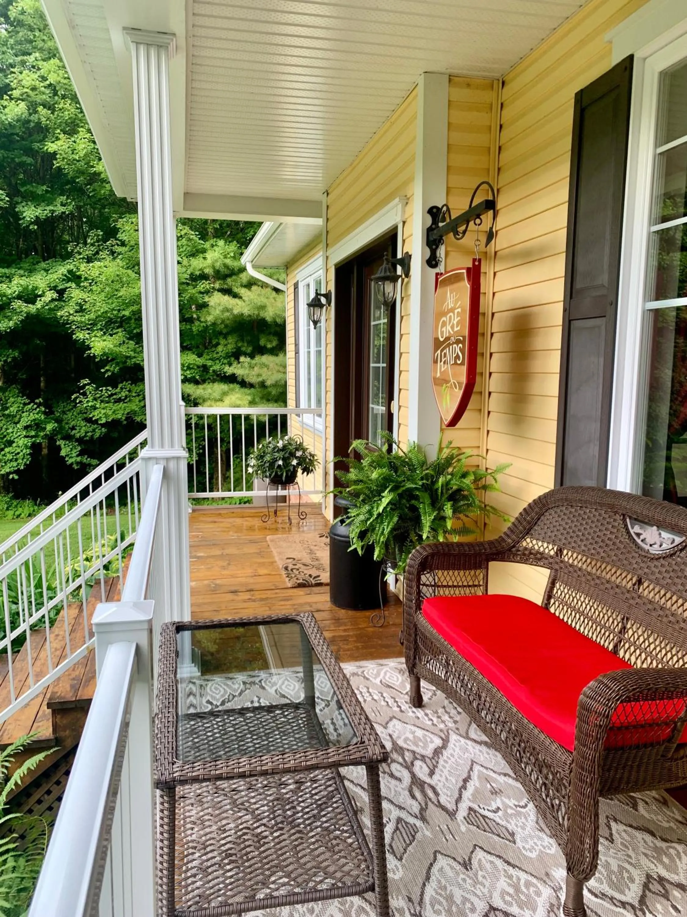 Balcony/Terrace in Au Gré Du Temps - Gîte B&B