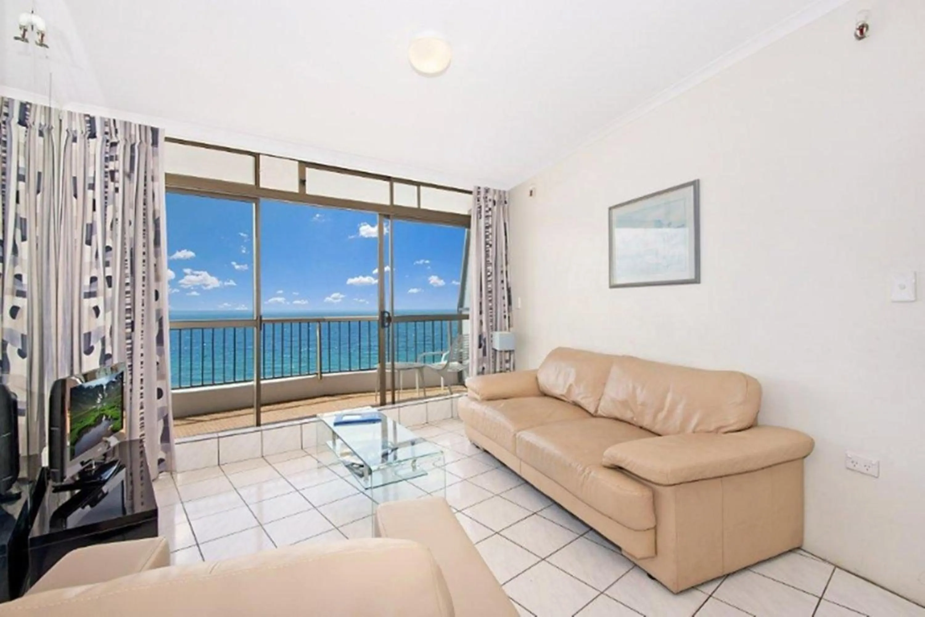 Living room in Surfers International Apartments