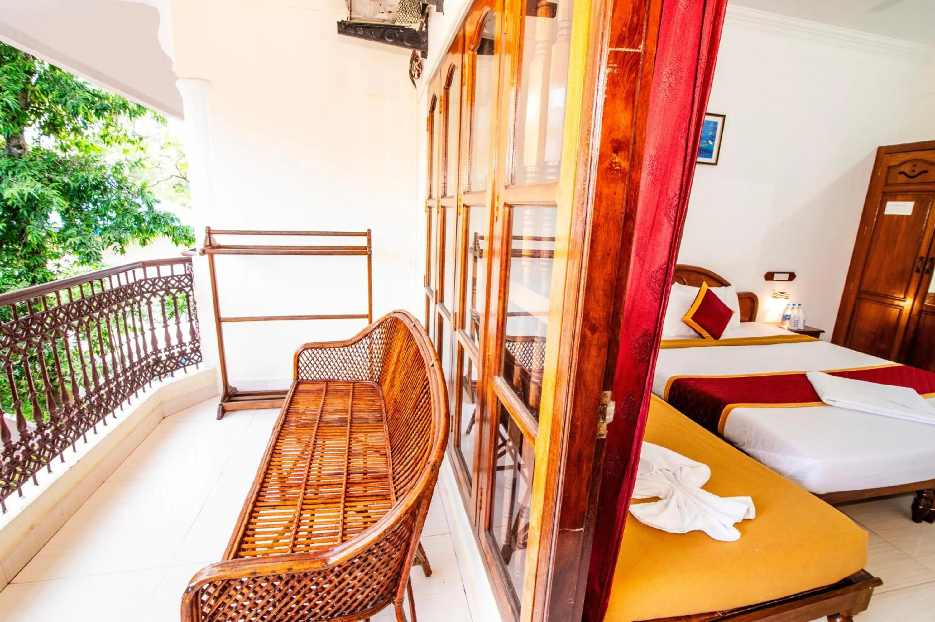 Balcony/Terrace, Bed in Jasmine Palace