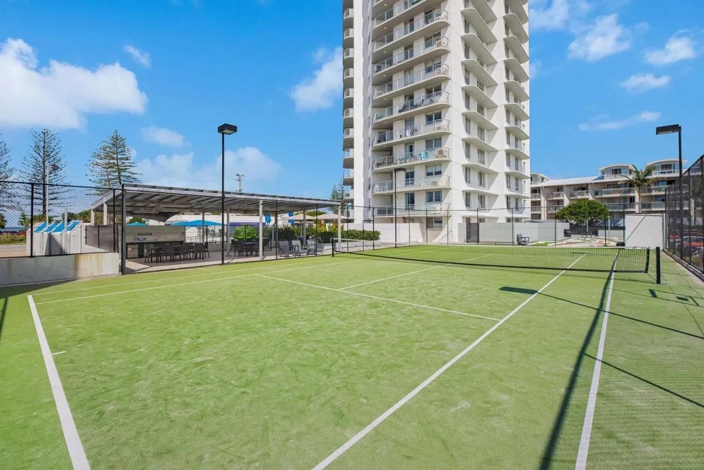 Tennis court in Mandolin Beachfront Resort