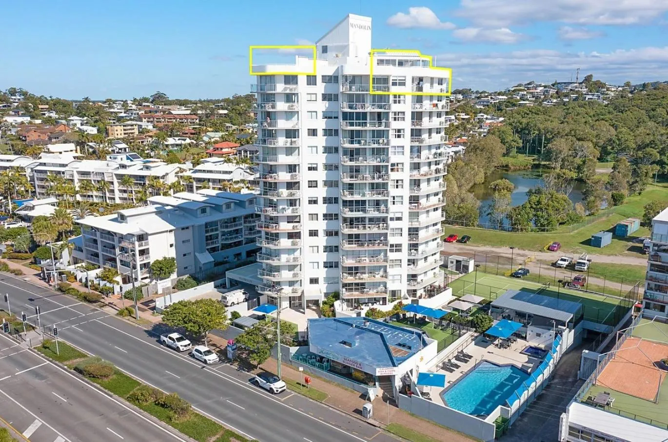 Property building in Mandolin Beachfront Resort