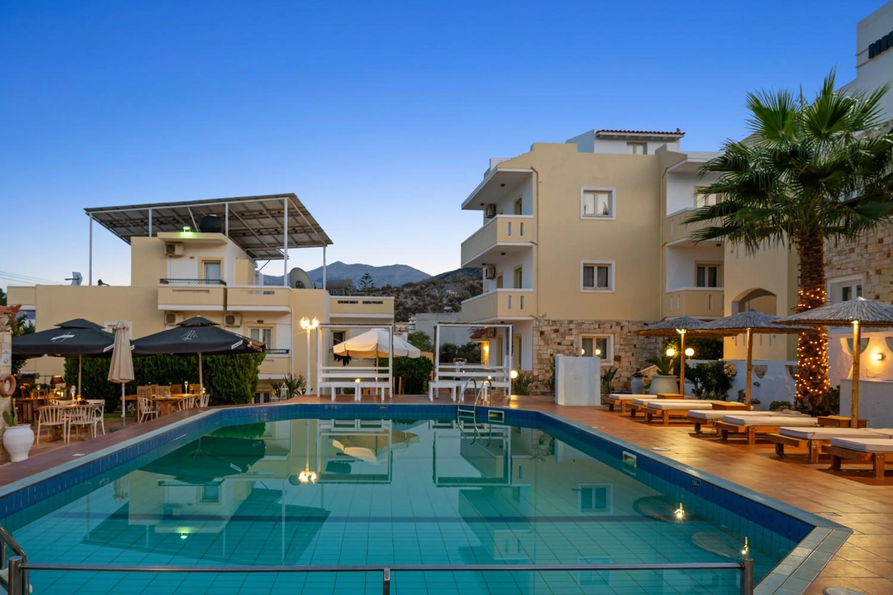 Pool view in Nikos Apartments