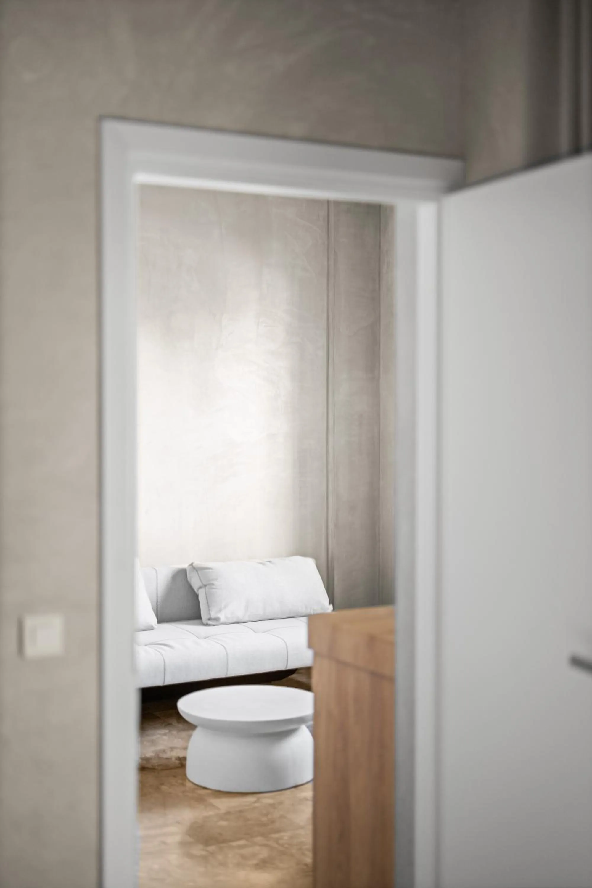 Living room, Bed in Nikos Apartments