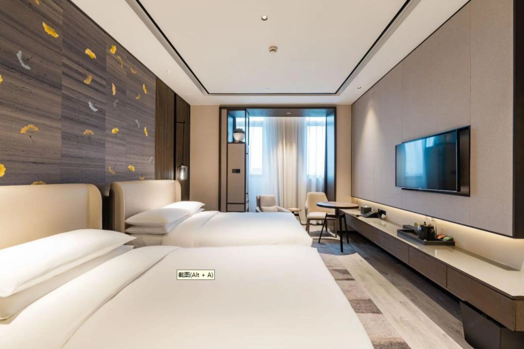 Bed in Yunhe Yebo Hotel (Shanghai International Tourism Resort Pudong Airport)