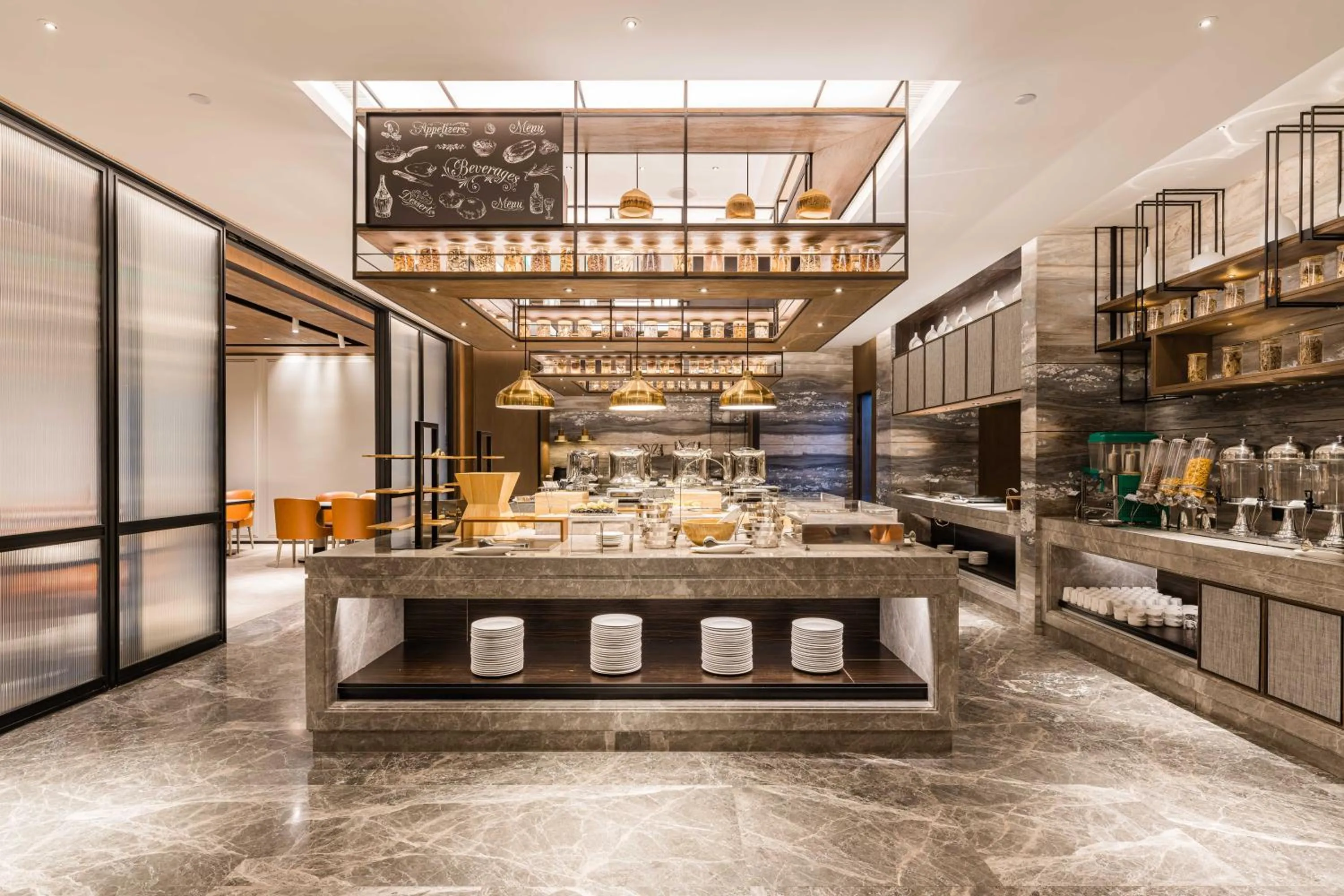 Buffet breakfast in Yunhe Yebo Hotel (Shanghai International Tourism Resort Pudong Airport)