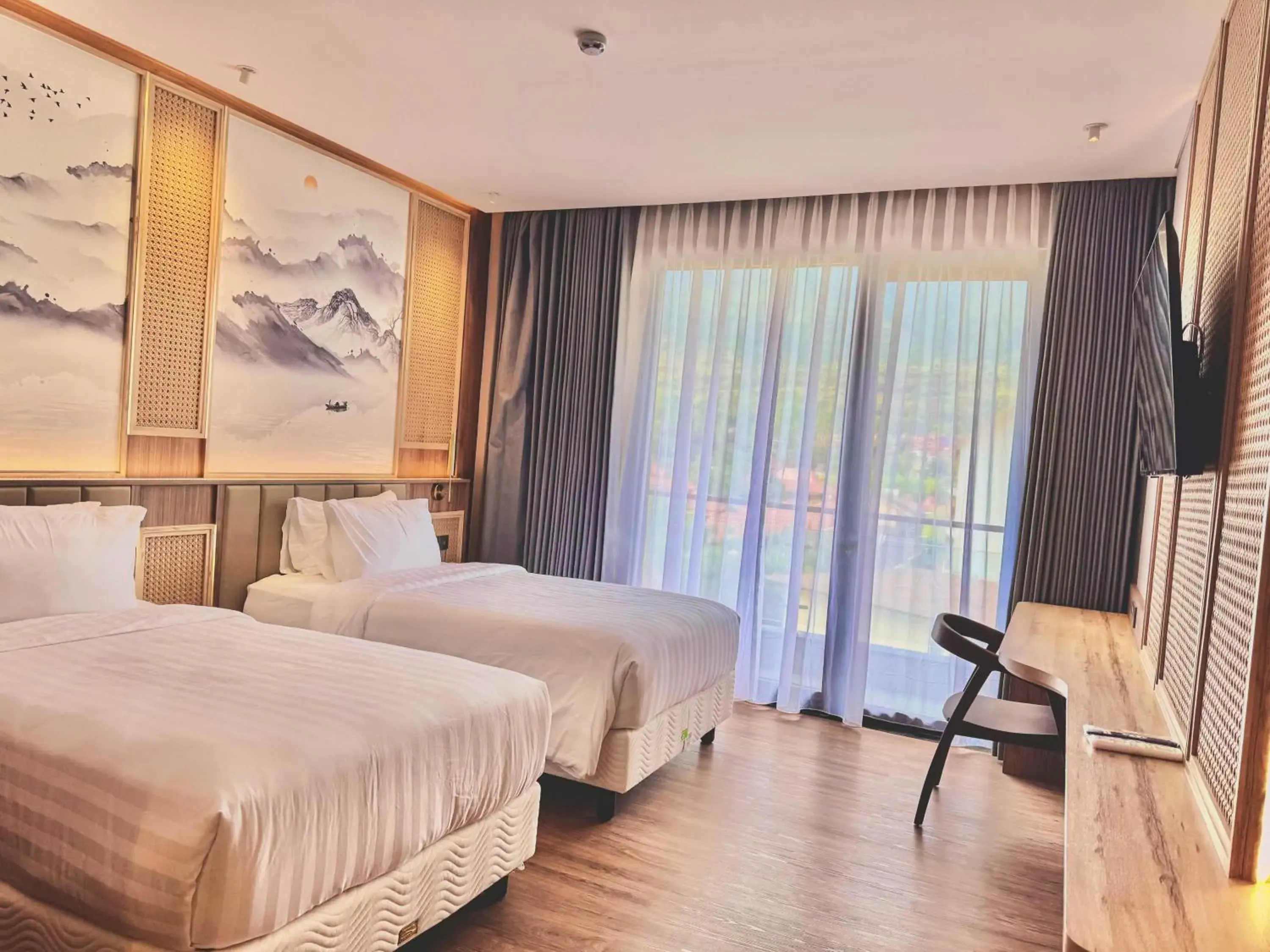 Junior Suite Twin Mountain View in Cahaya Villa Garut Junior Suite Twin Mountain View in Cahaya Villa Garut