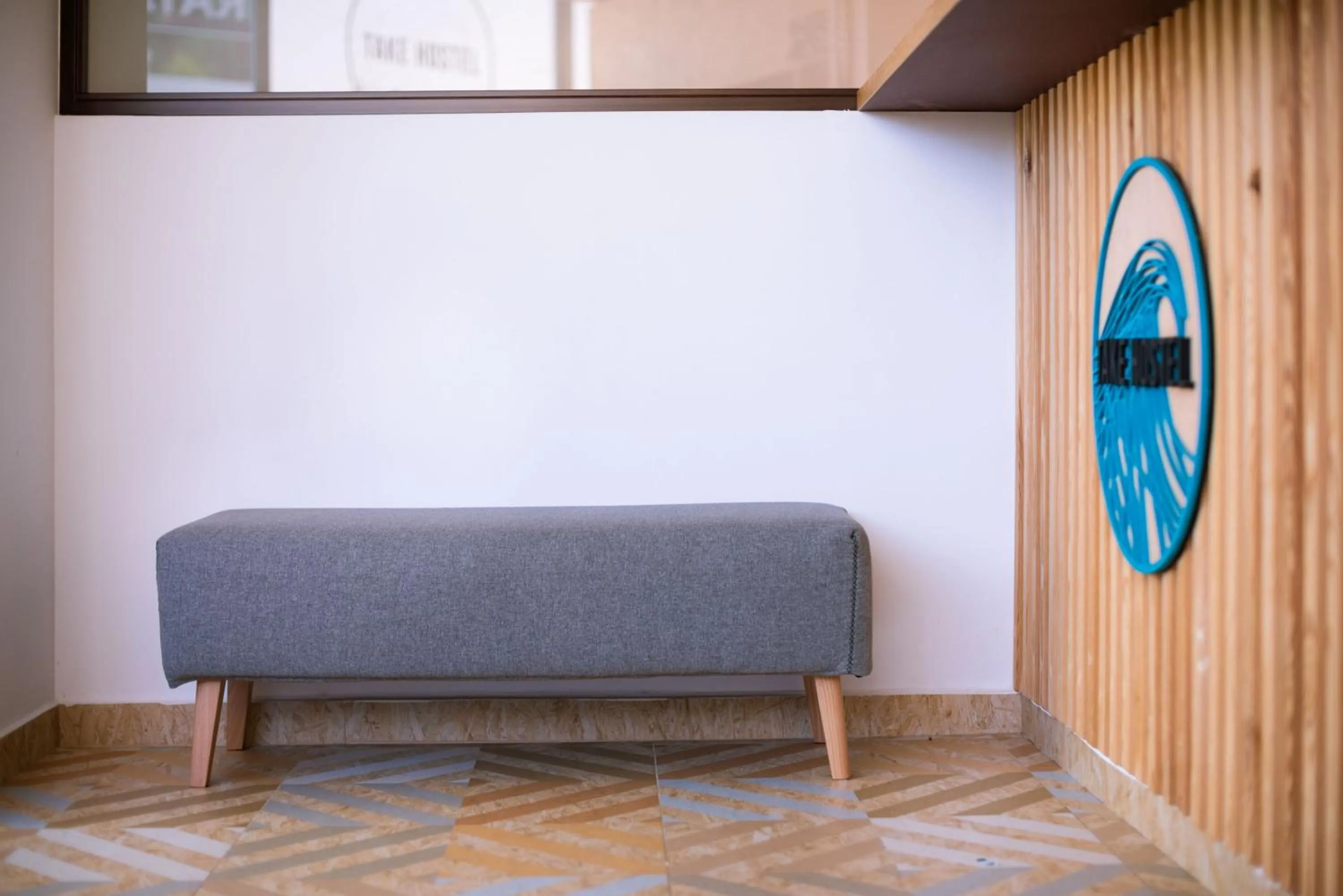 Seating area in TAKE SURF Hostel Conil