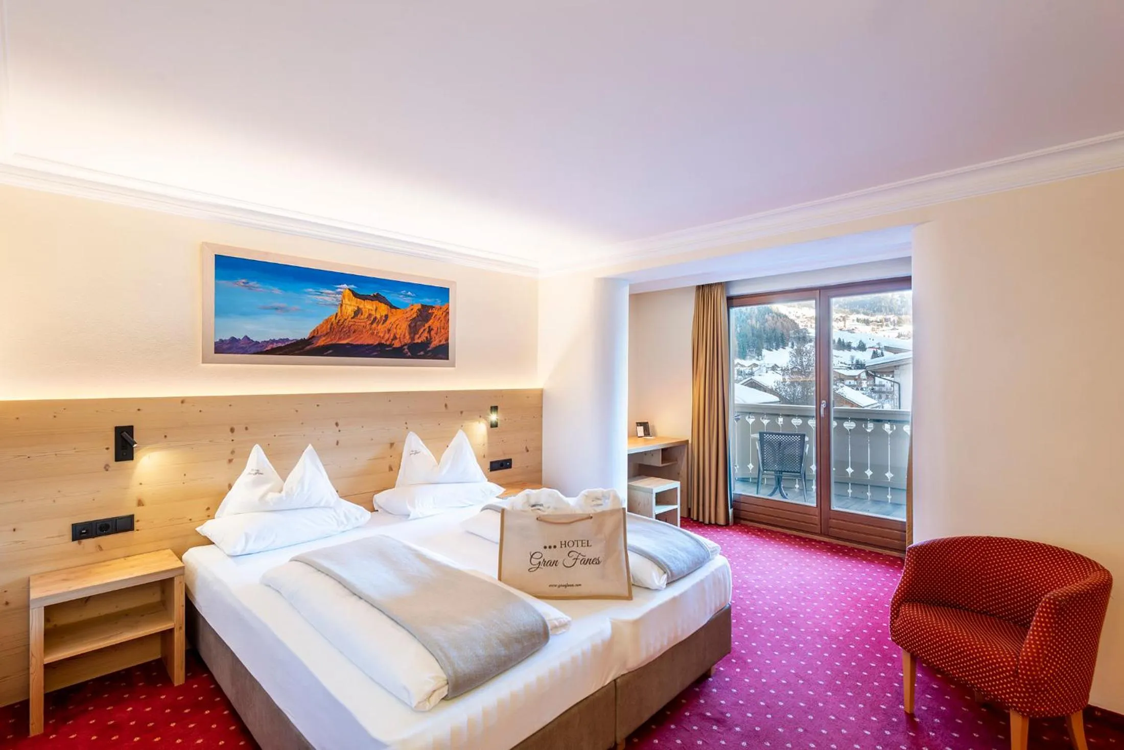 Bed in Hotel Gran Fanes