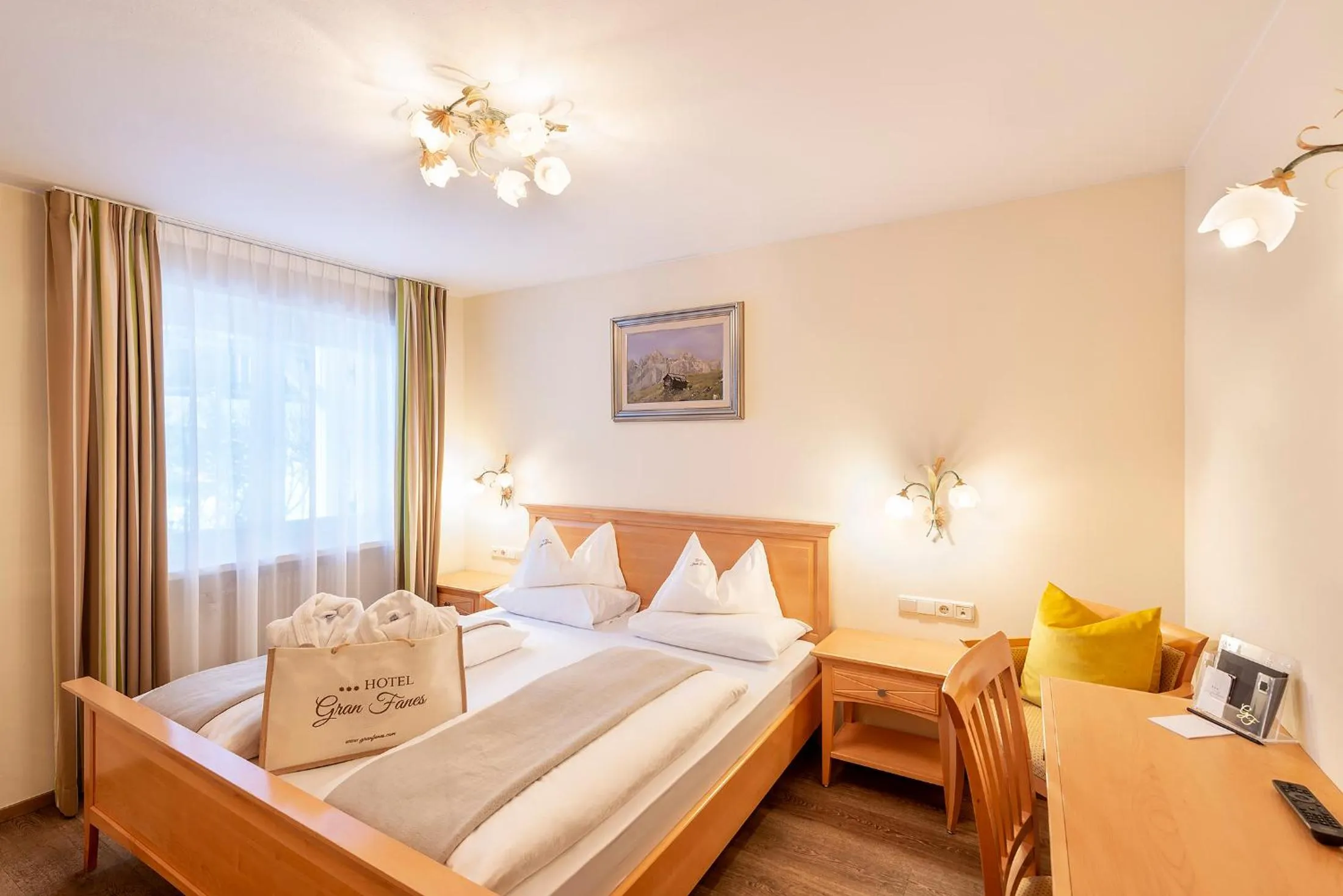 Bed in Hotel Gran Fanes