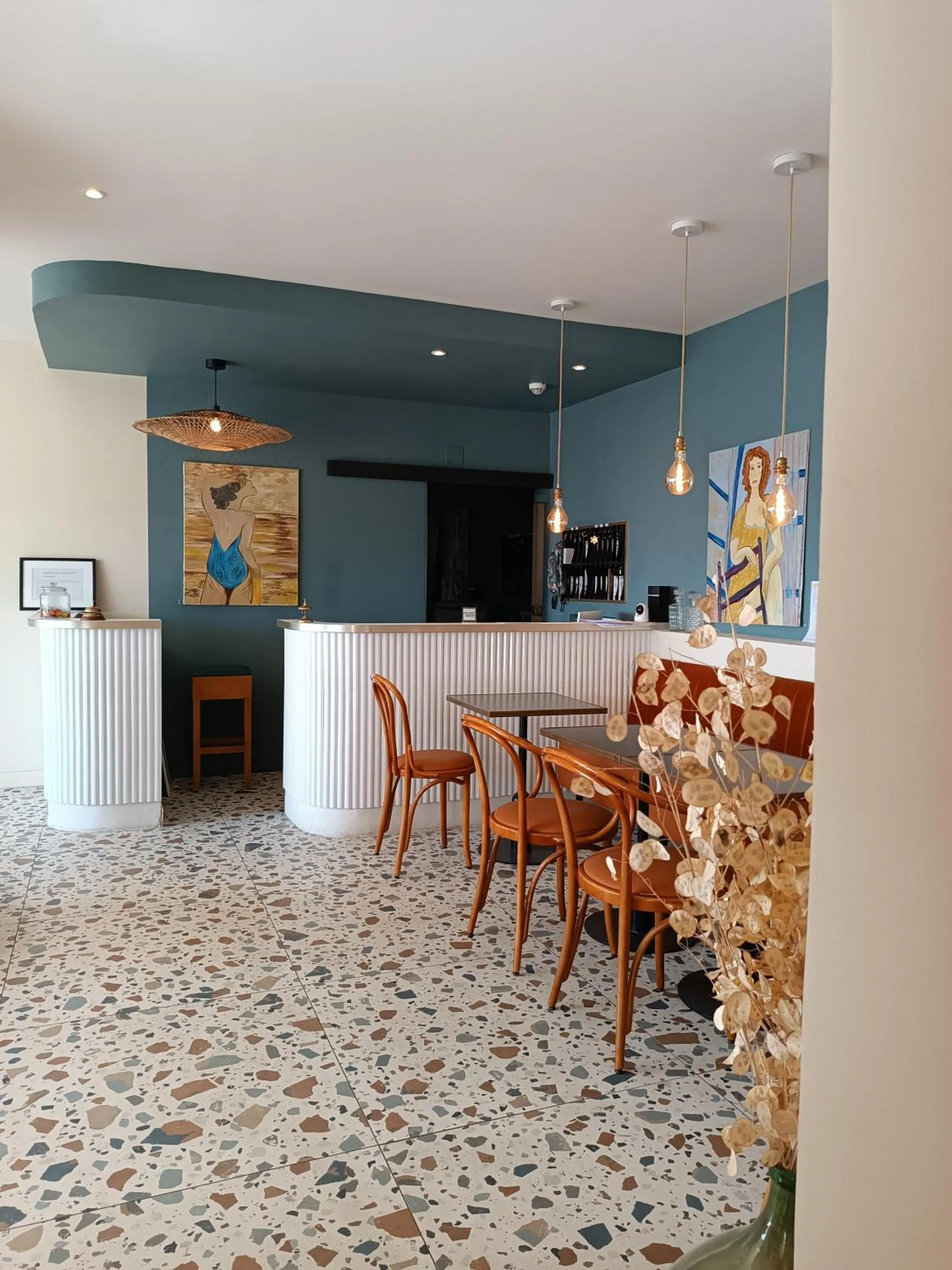 Lobby or reception in Les Galets Hôtel et B&B