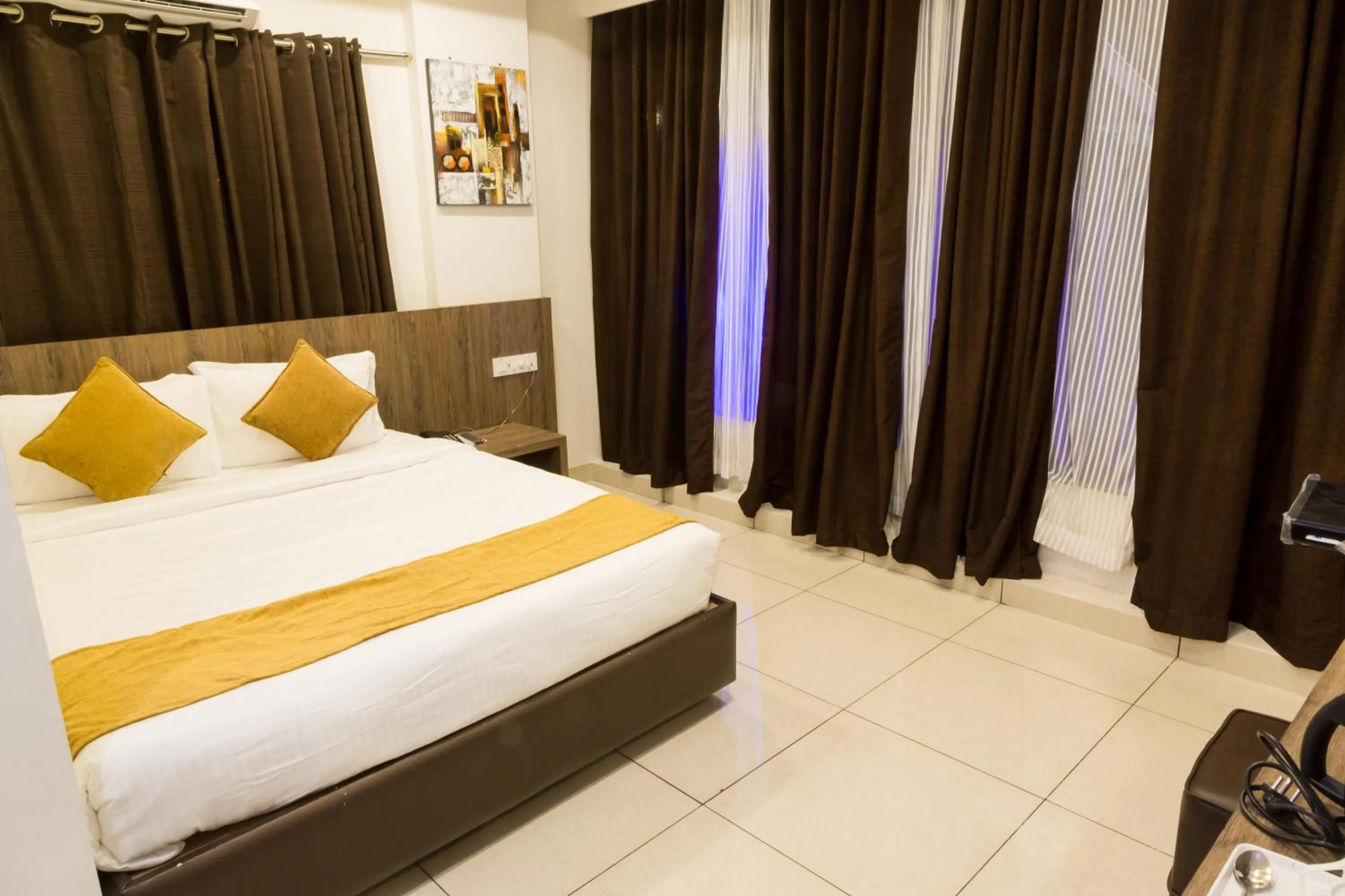 Bed in The Porch Inn Hotel & Service Apartments Near Nimhans Hospital