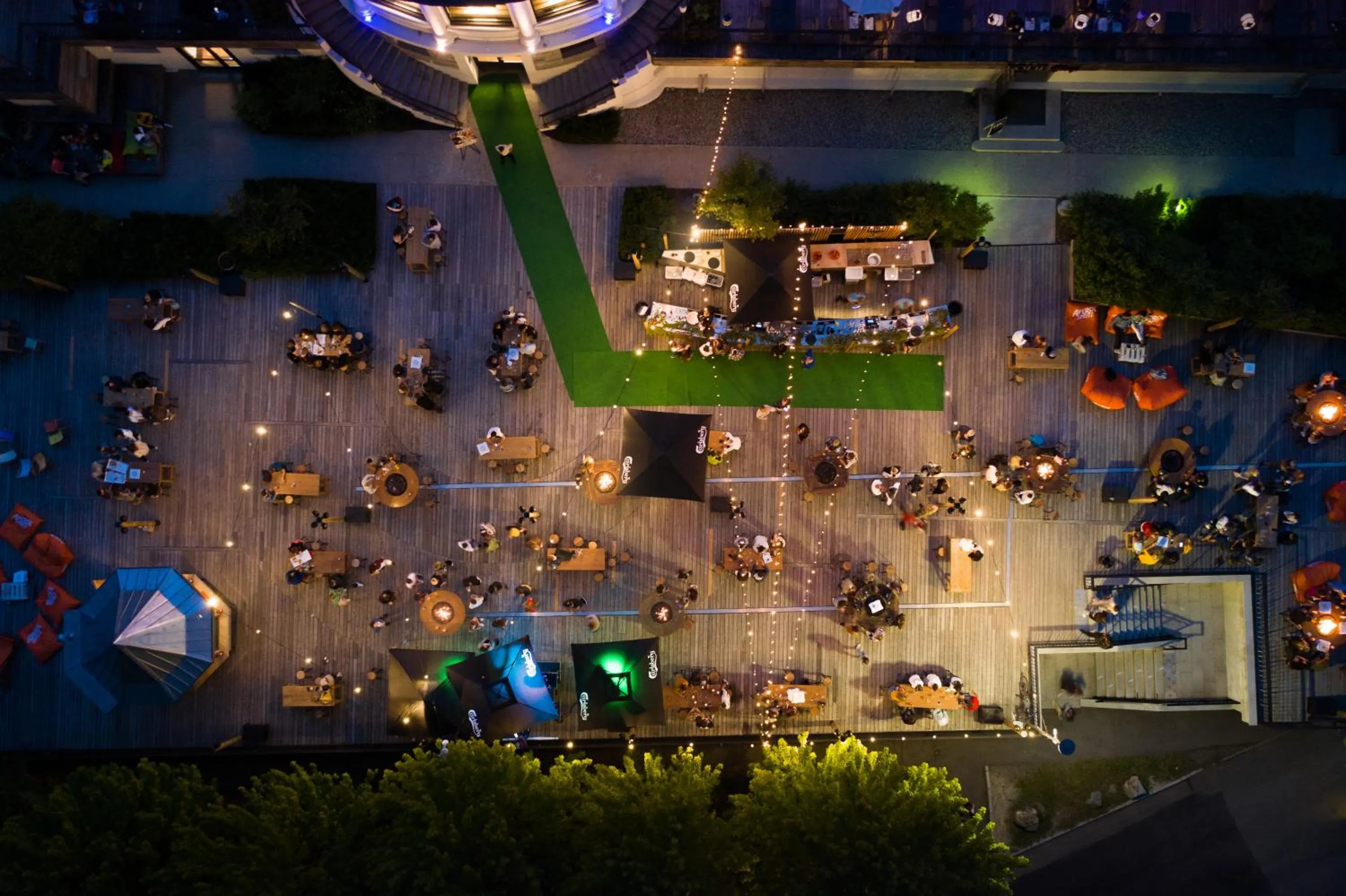 Patio in La Folie Douce Hotels Chamonix