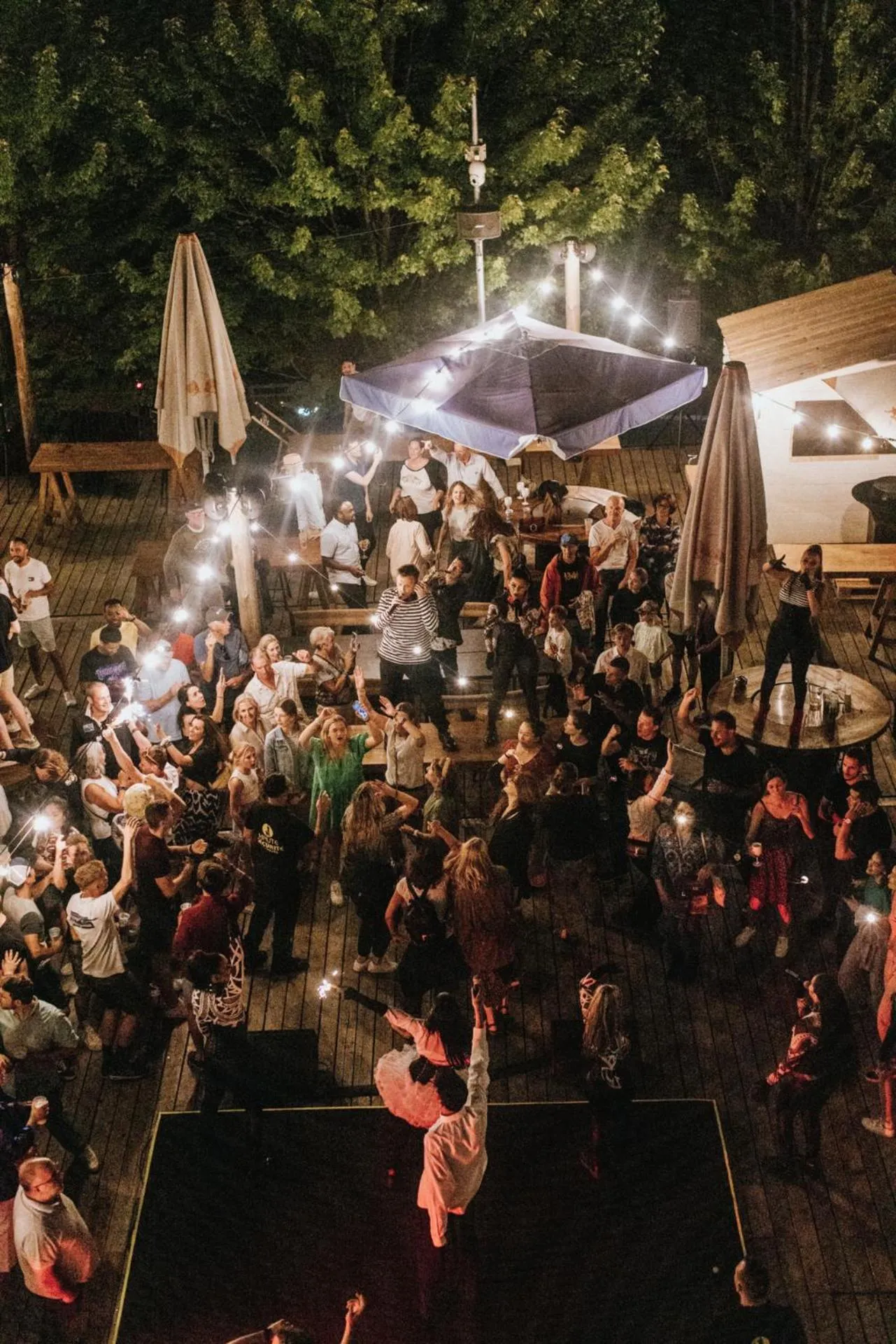 Patio in La Folie Douce Hotels Chamonix