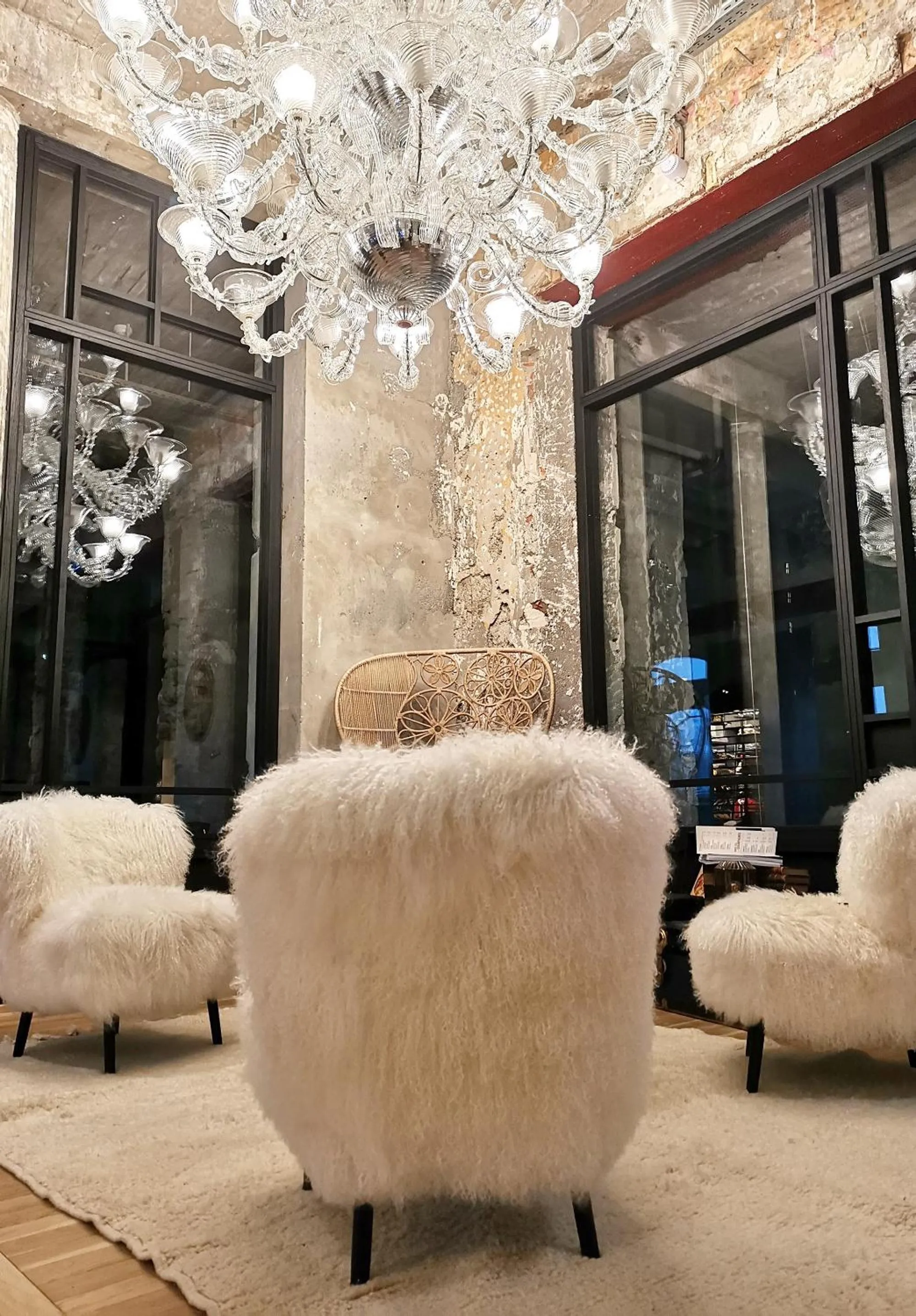 Communal lounge/ TV room in La Folie Douce Hotels Chamonix