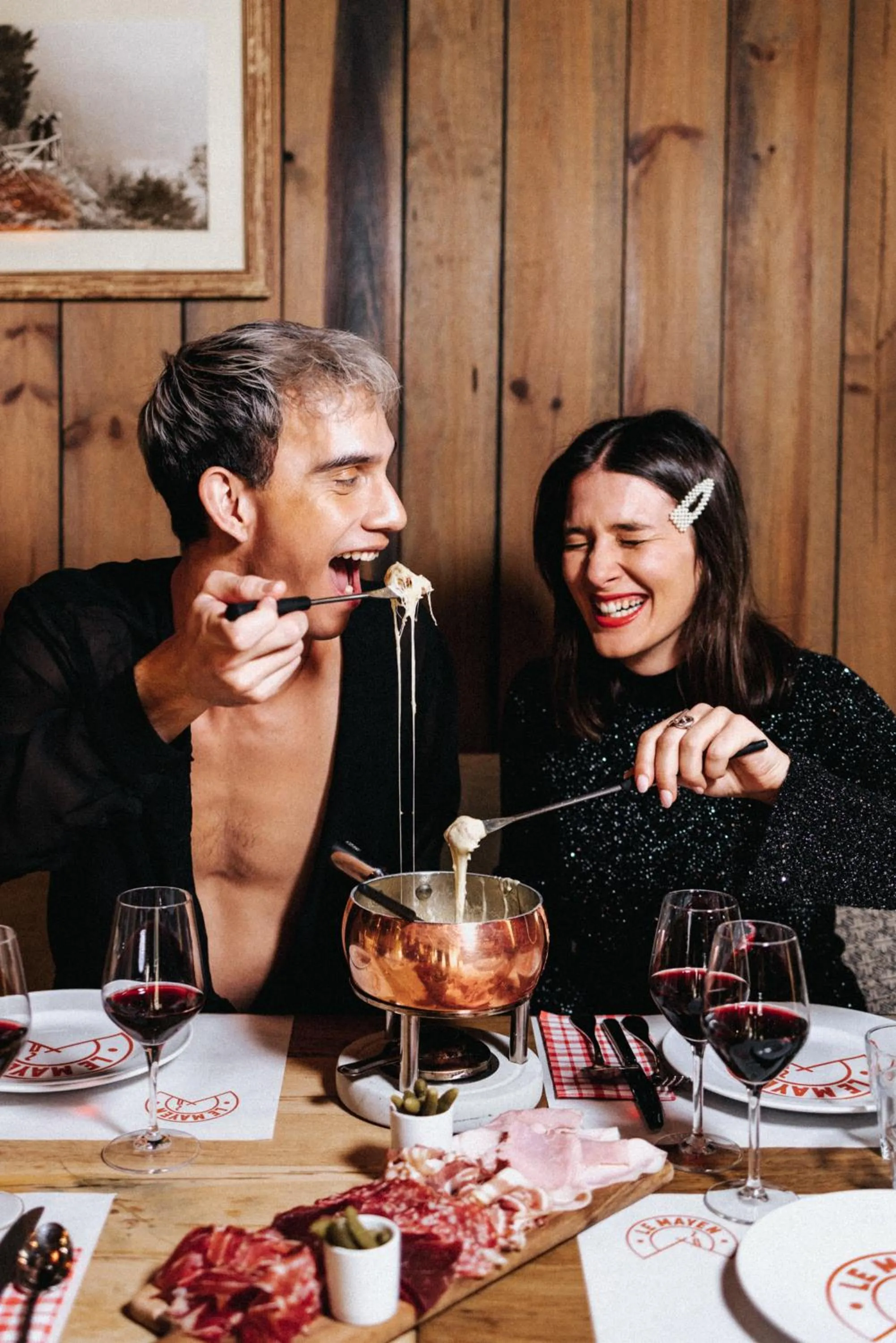 Food and drinks in La Folie Douce Hotels Chamonix