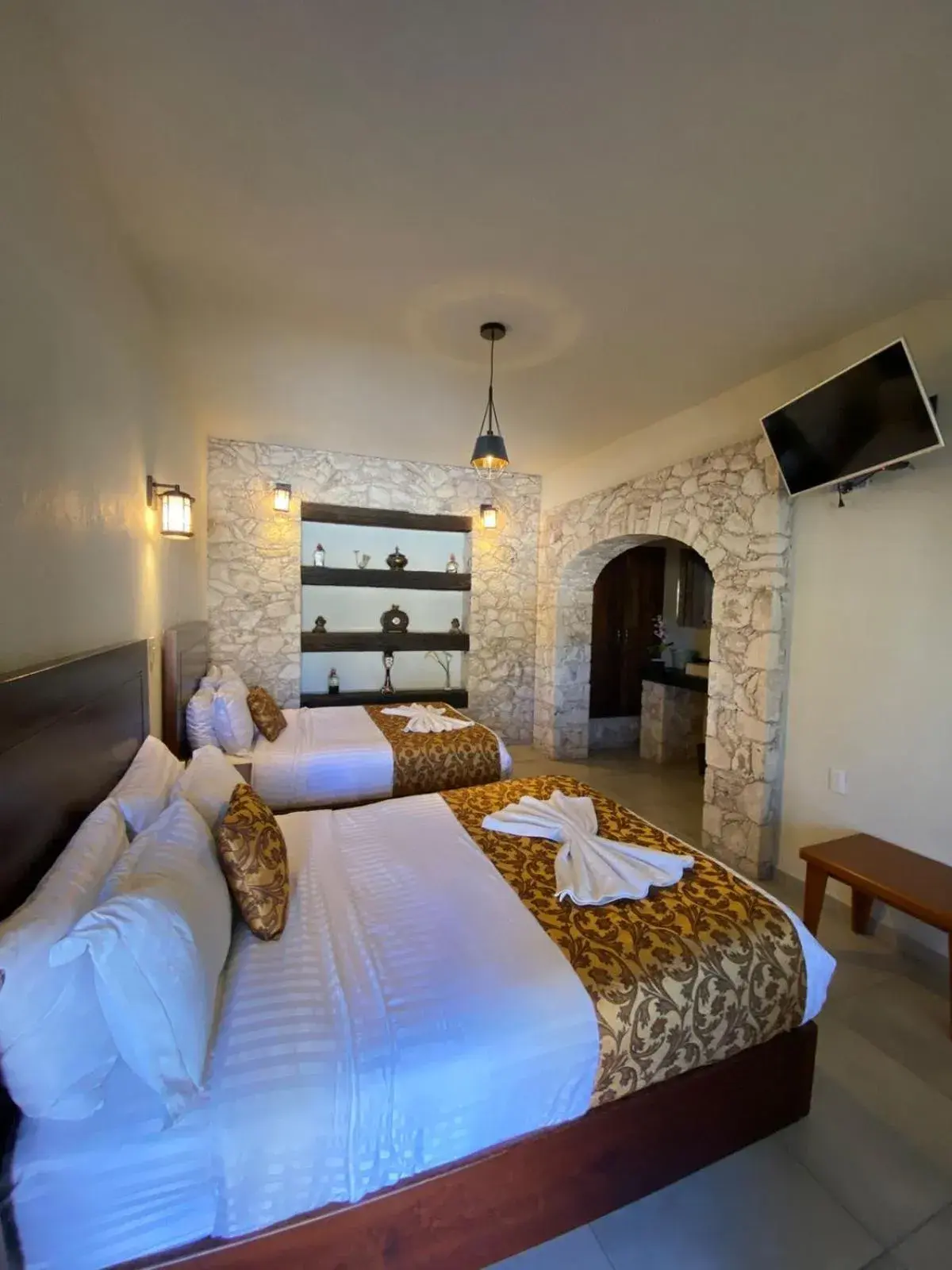 Double Room with Two Double Beds in Hotel Boutique Don Faustino Double Room with Two Double Beds in Hotel Boutique Don Faustino