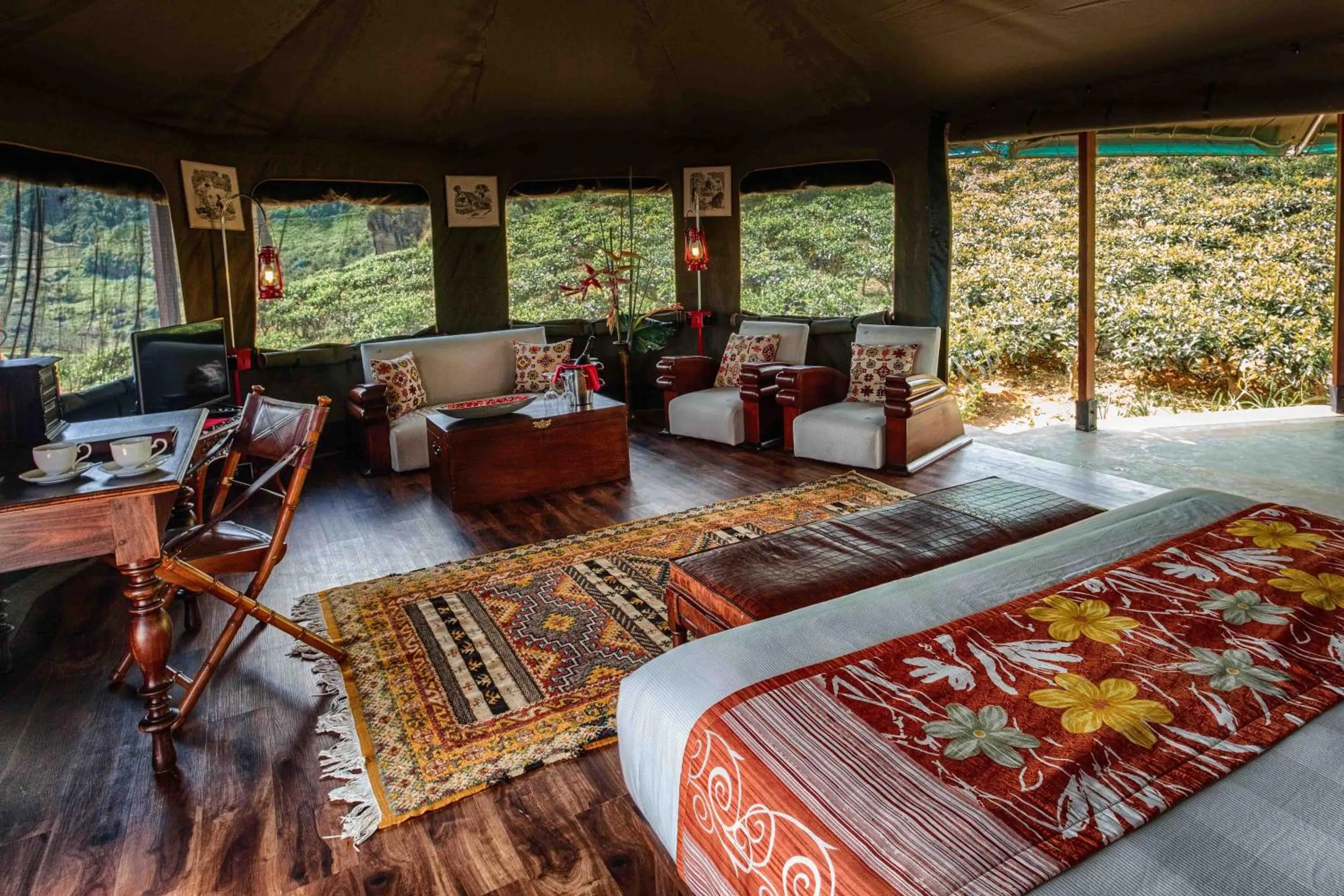 Bed in Madulkelle Tea and Eco Lodge