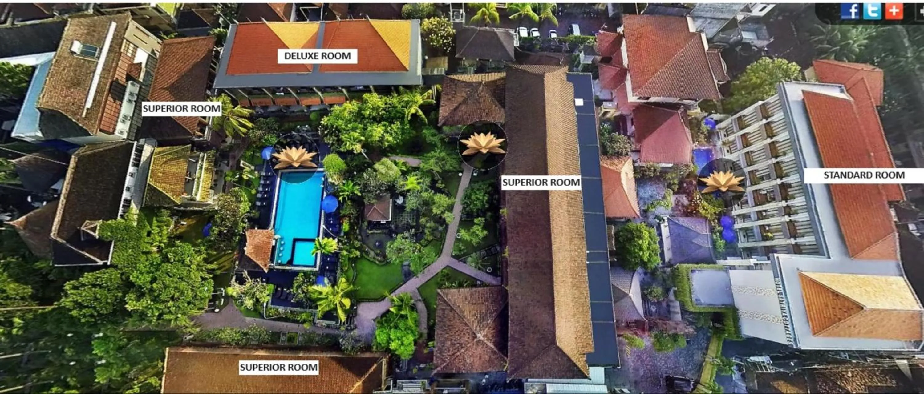 Bird's eye view in Satriya Cottages