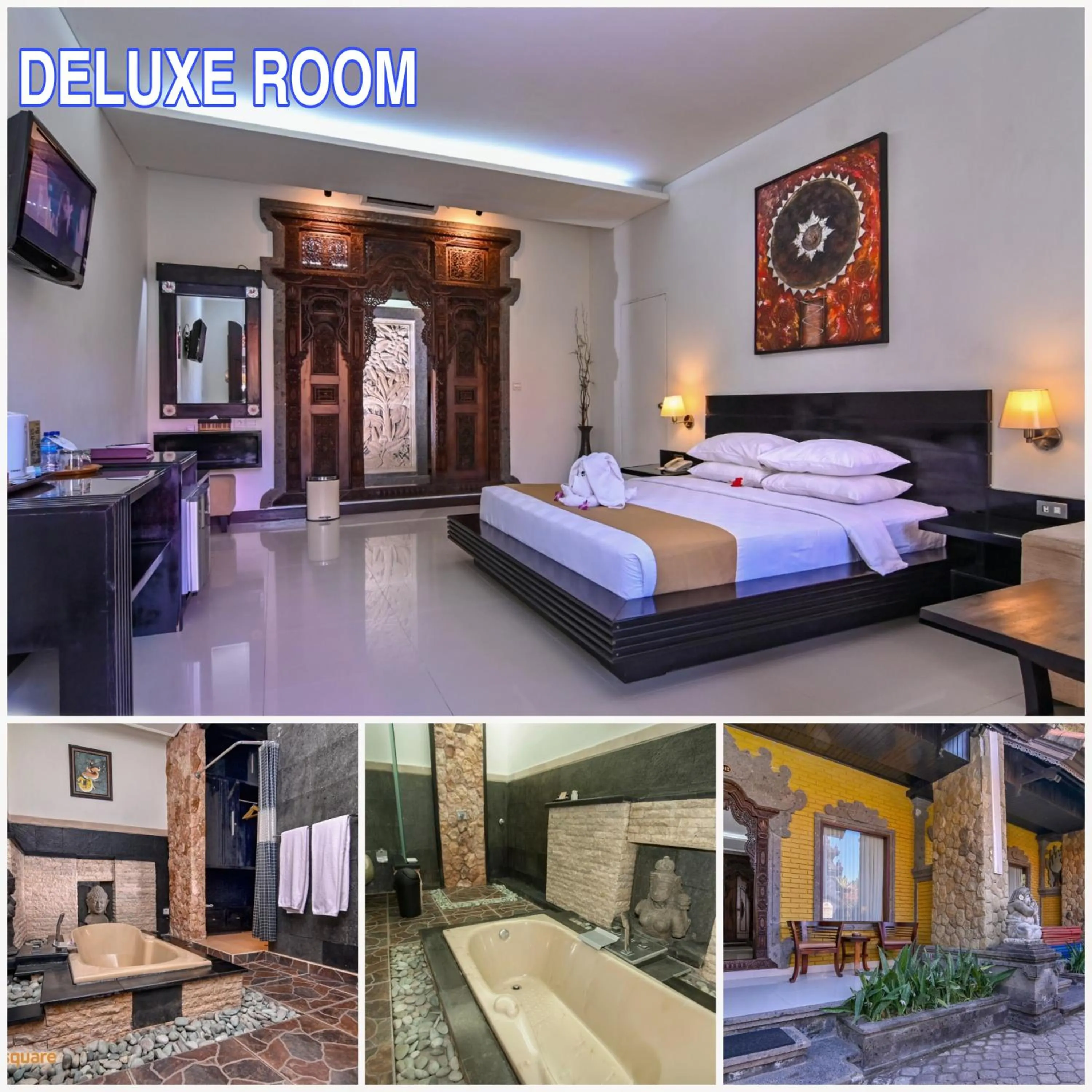 Bedroom, Bed in Satriya Cottages