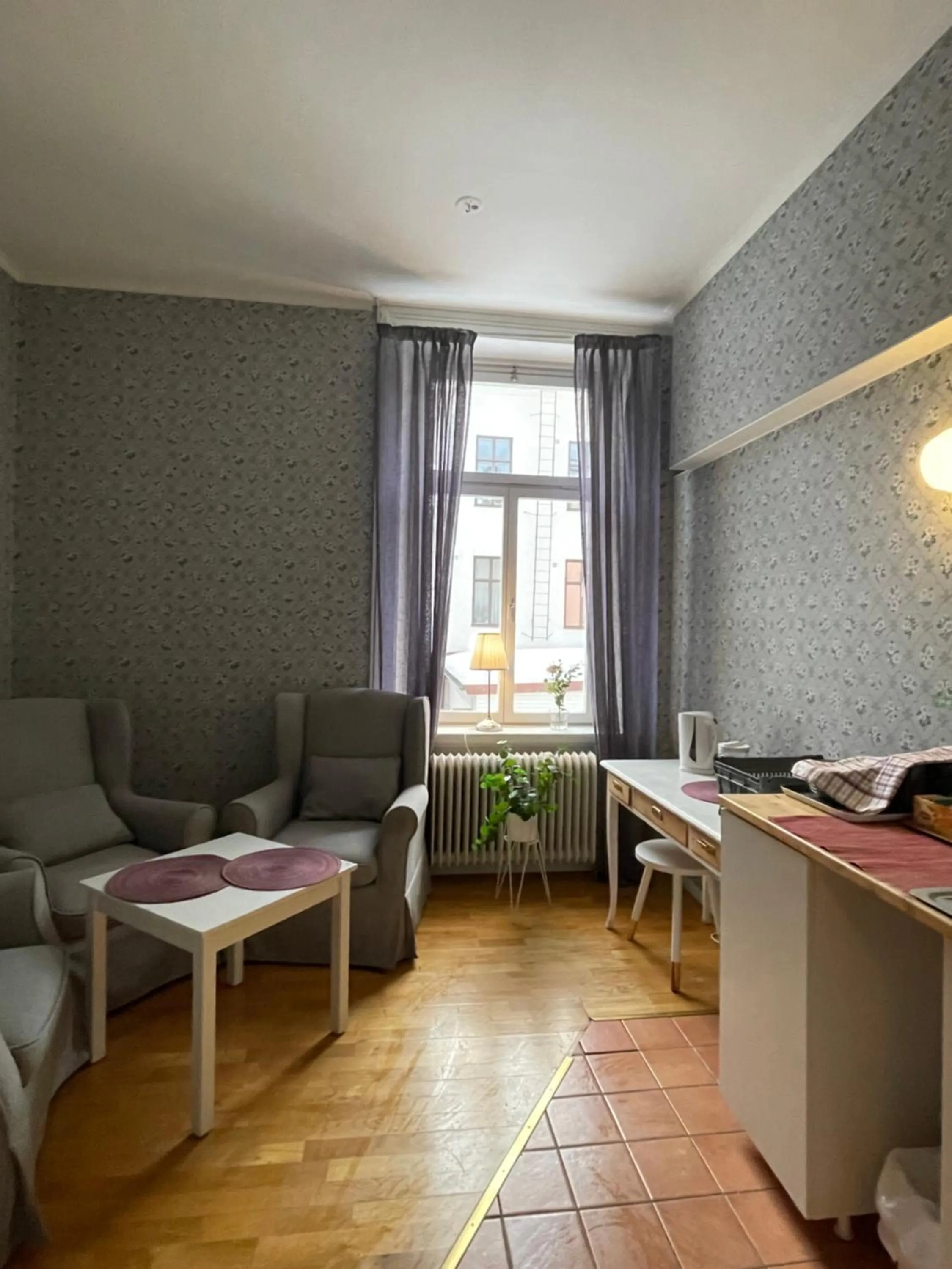 Kitchen or kitchenette in Lilla Hotellet