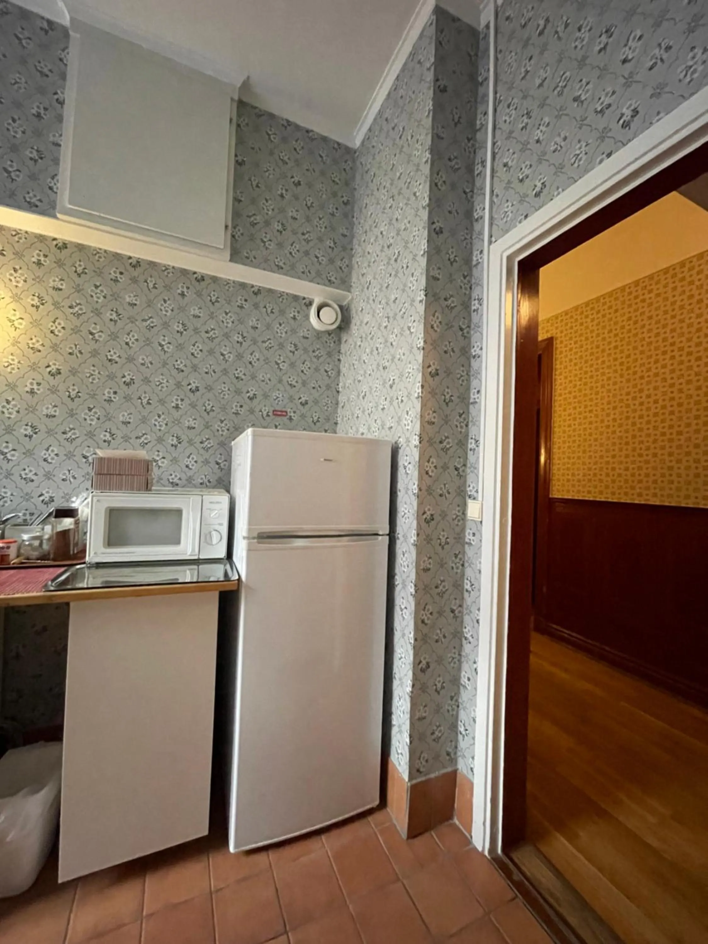 Kitchen or kitchenette in Lilla Hotellet