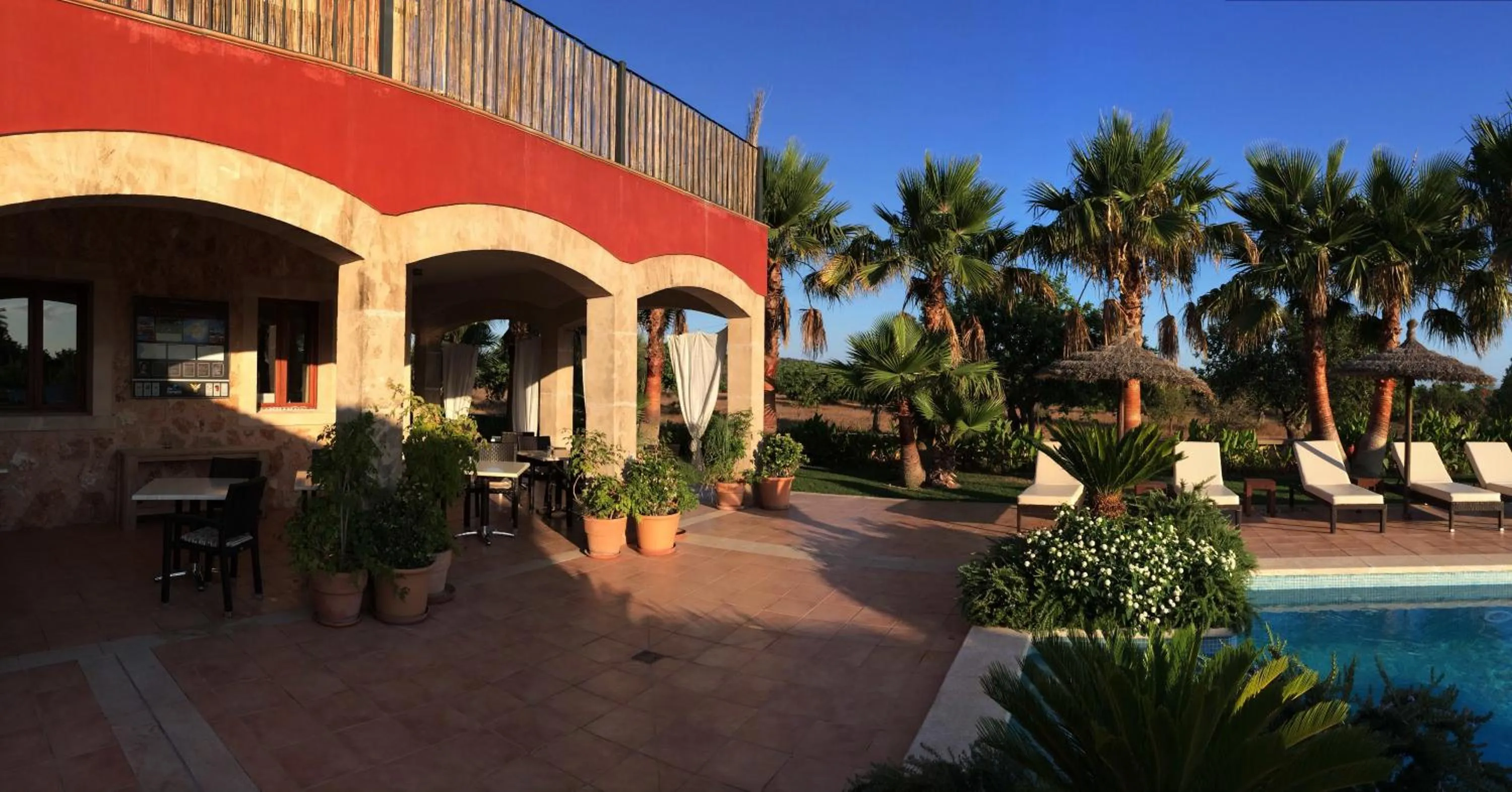 Balcony/Terrace, Swimming Pool in Villa Sampoli - Agroturismo Son Sampoli - Adults only