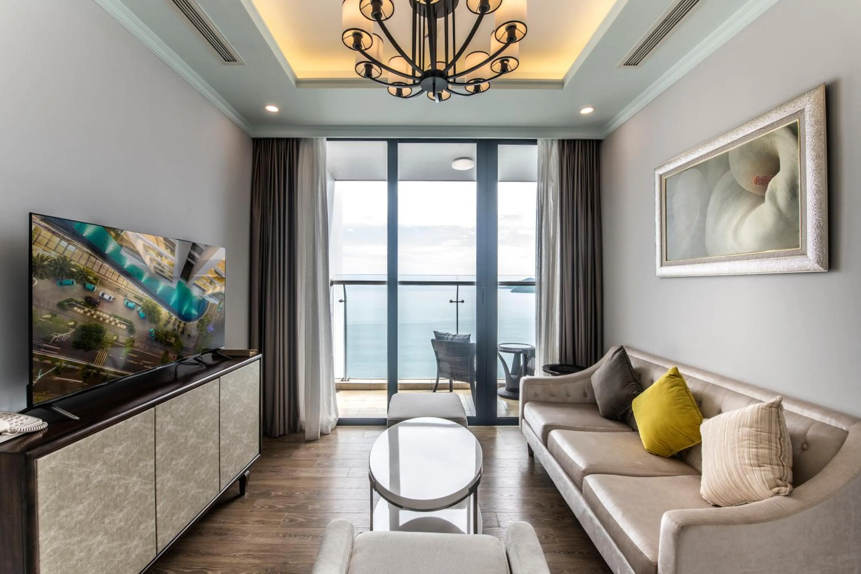 Living room in Vinpearl Beachfront Nha Trang