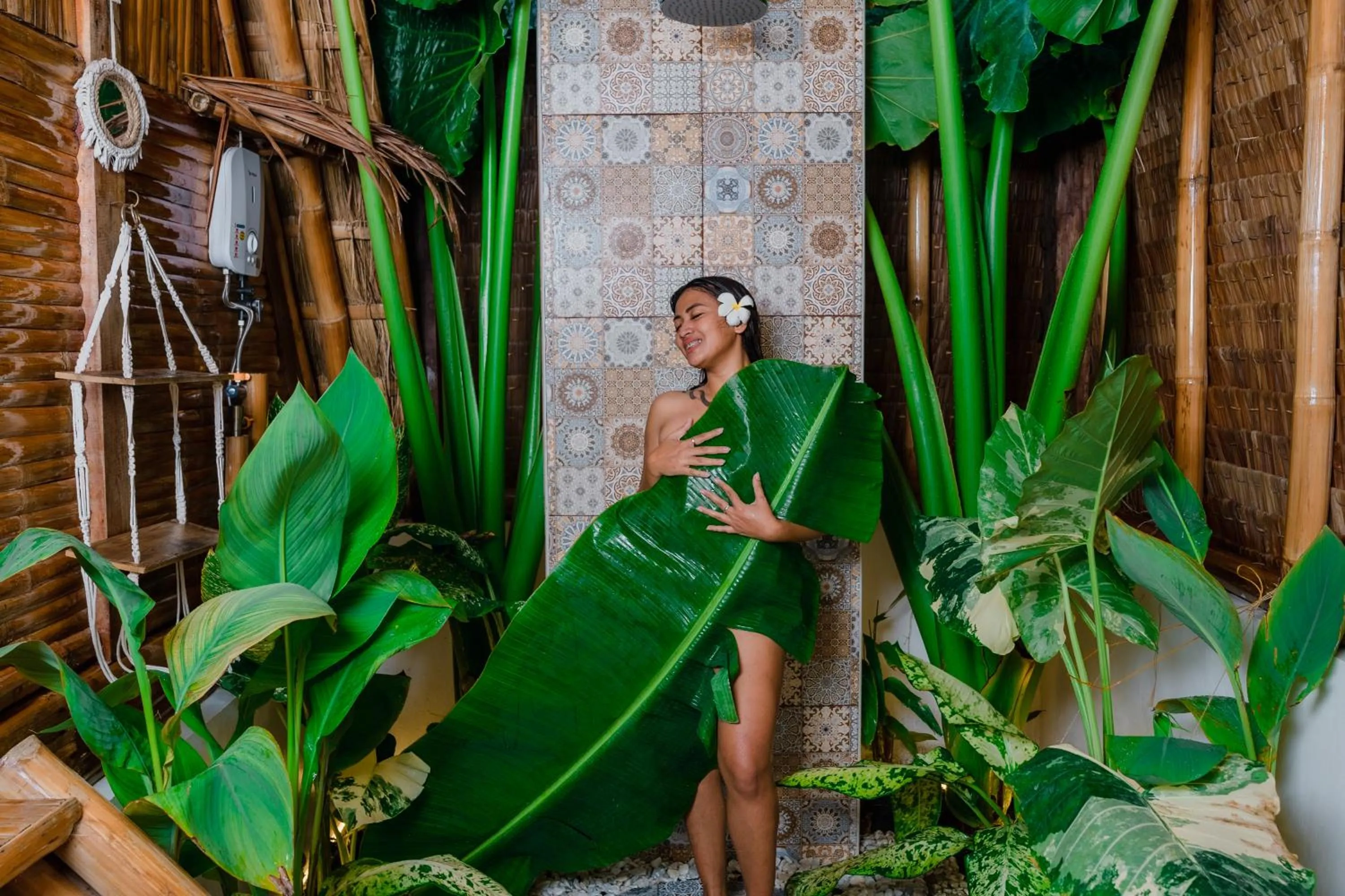 Shower in Tongo Hill Cottages
