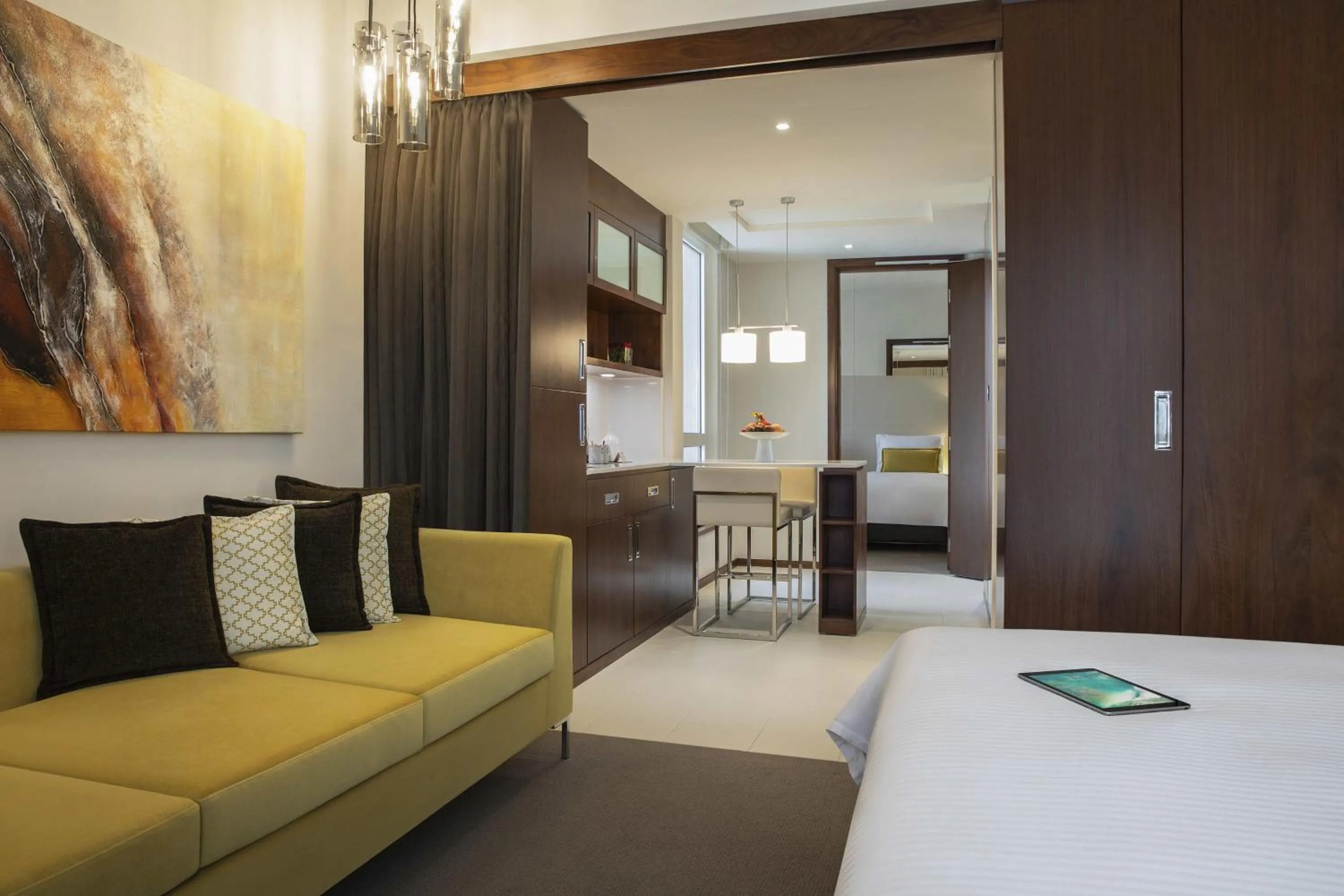 Seating area, Bed in Centro Olaya by Rotana