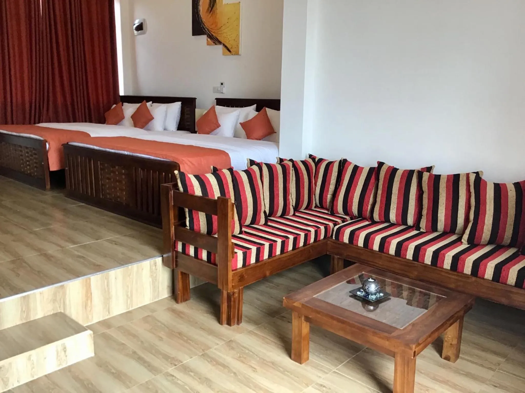 Seating area, Bed in Avonil Resort Yala