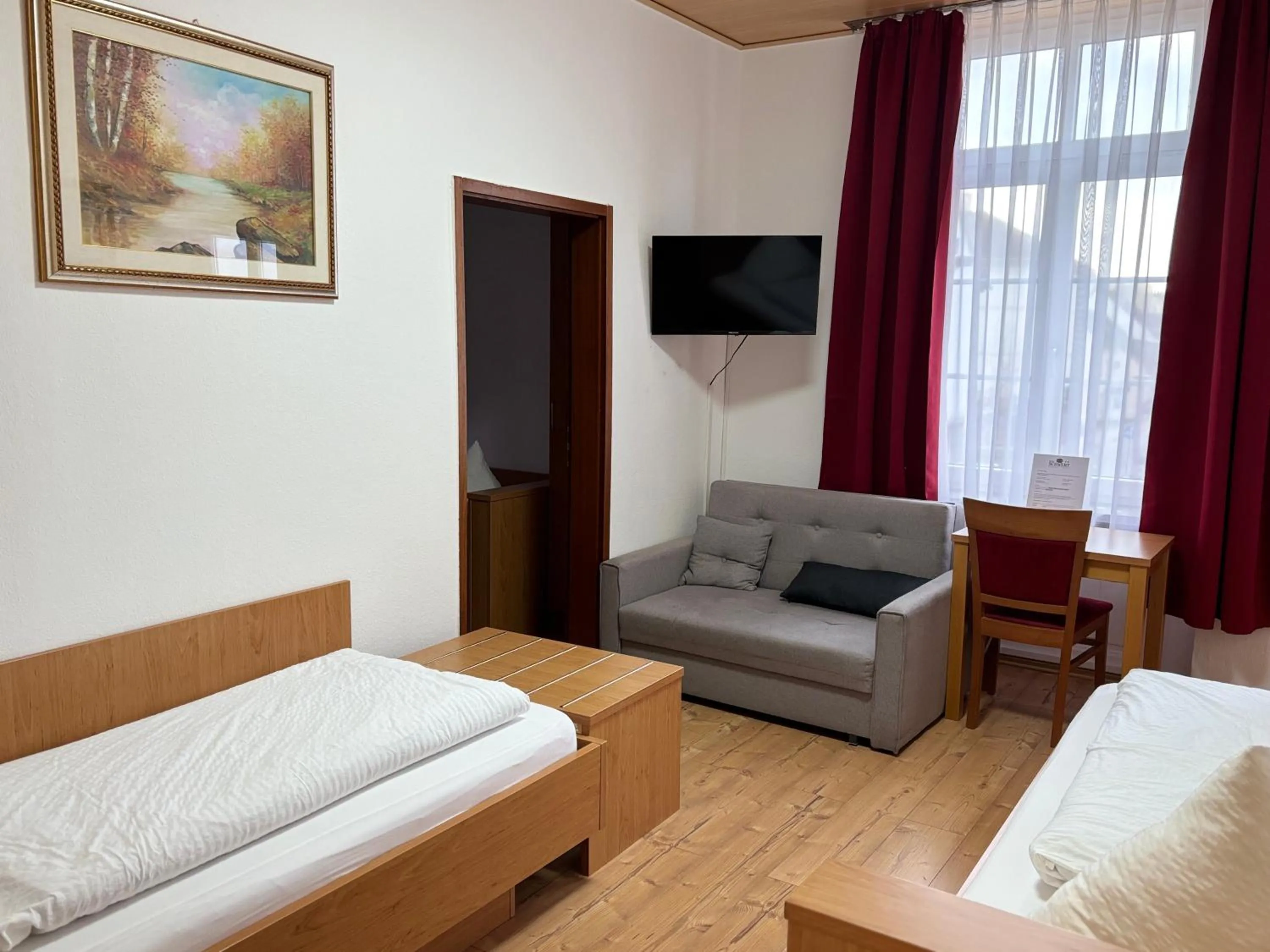 Bed in Hotel Restaurant Schwert