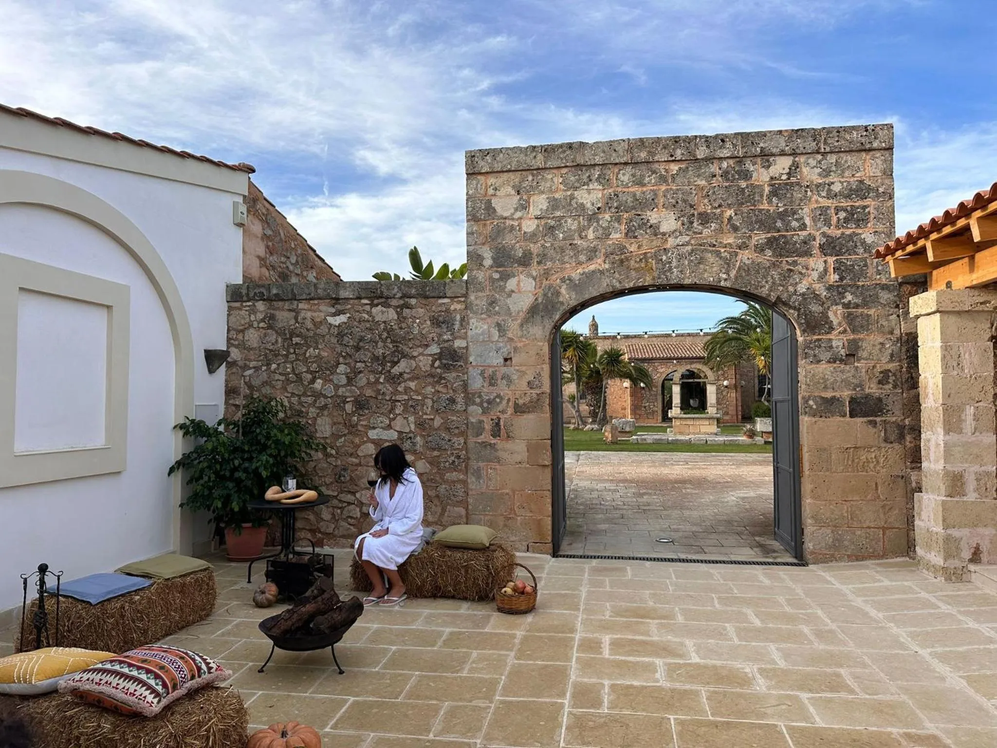 Inner courtyard view in Tenuta Masseria & Spa Chicco Rizzo