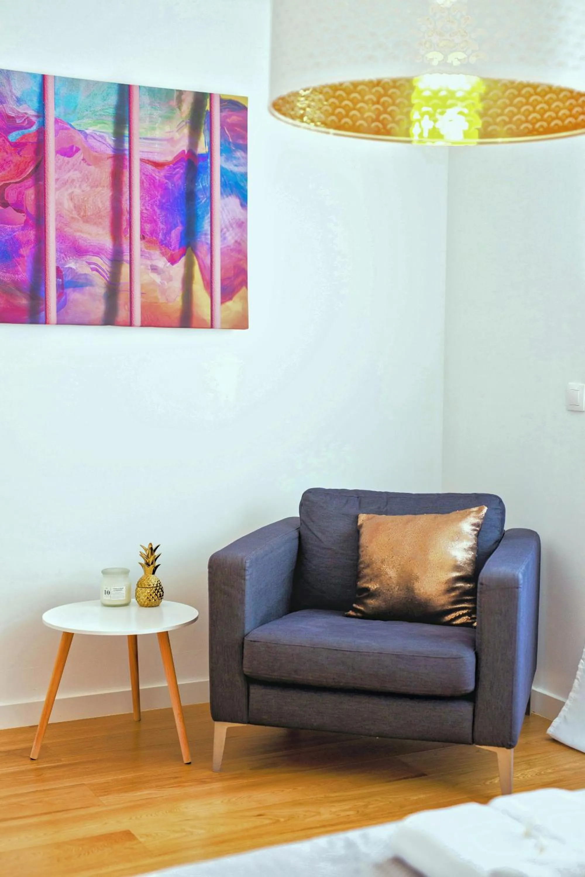 Seating area in Industrial Lisbon Apartment
