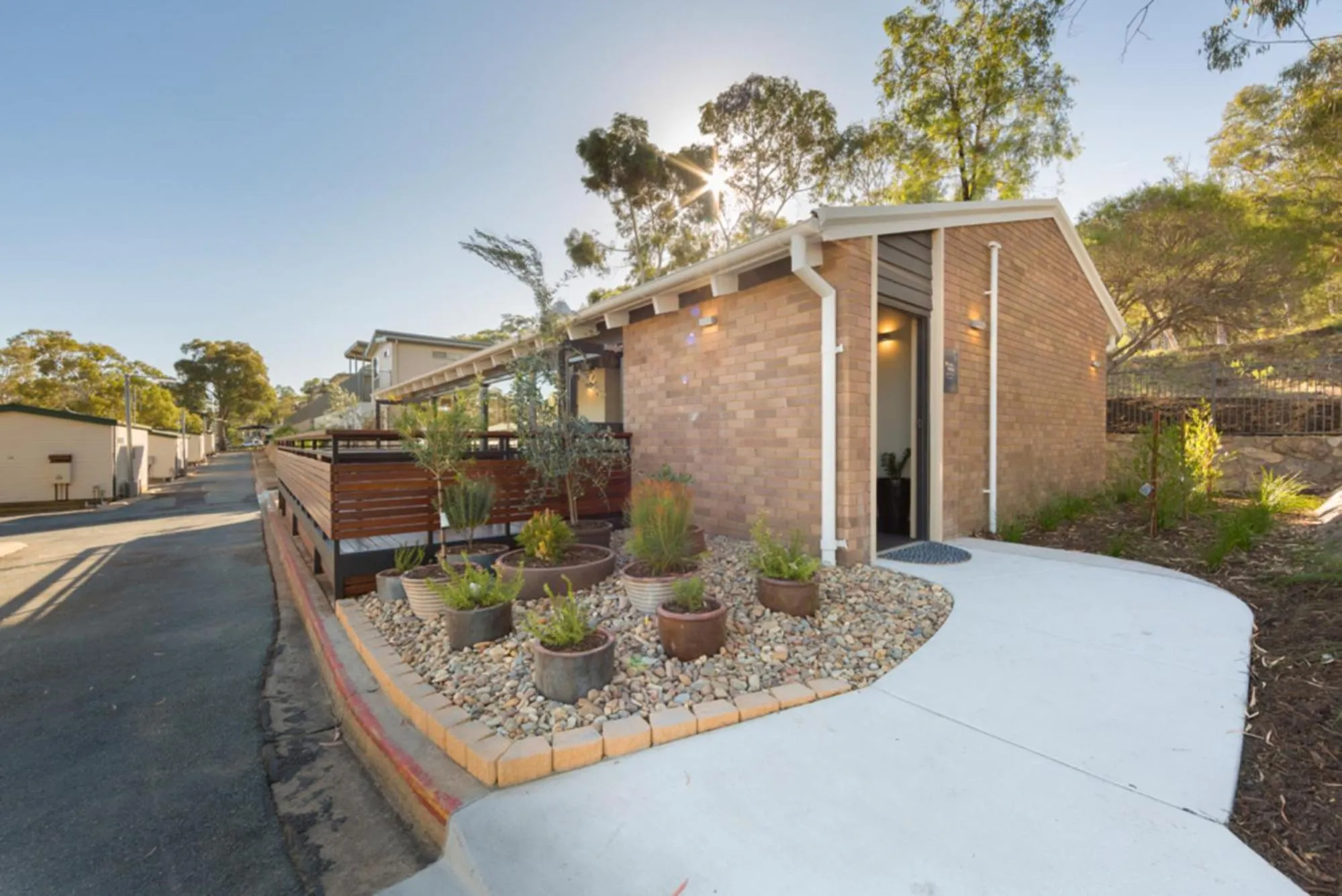 Communal kitchen in Alivio Tourist Park Canberra