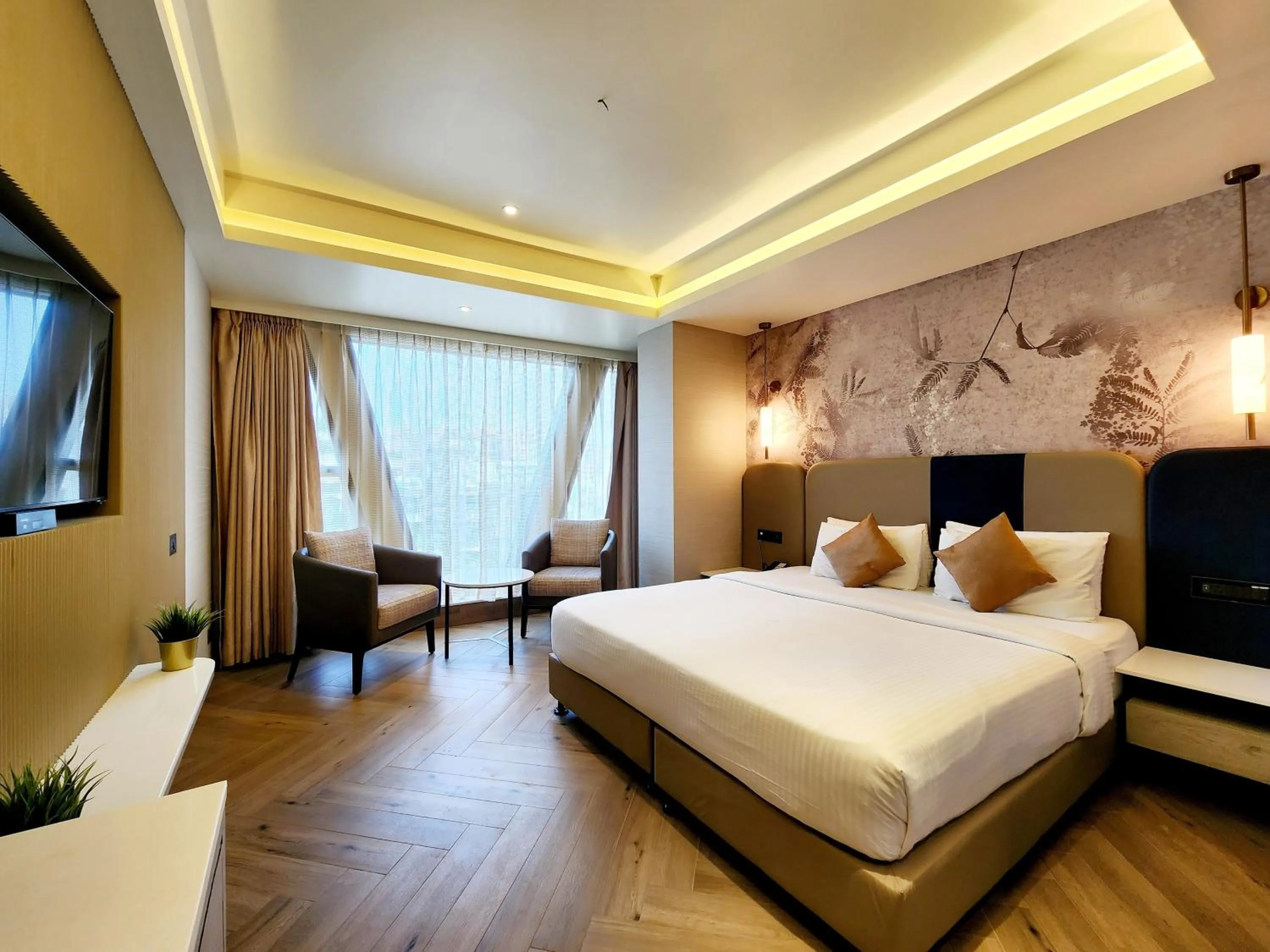 Bed in Dragonfly Hotel - The Art Hotel