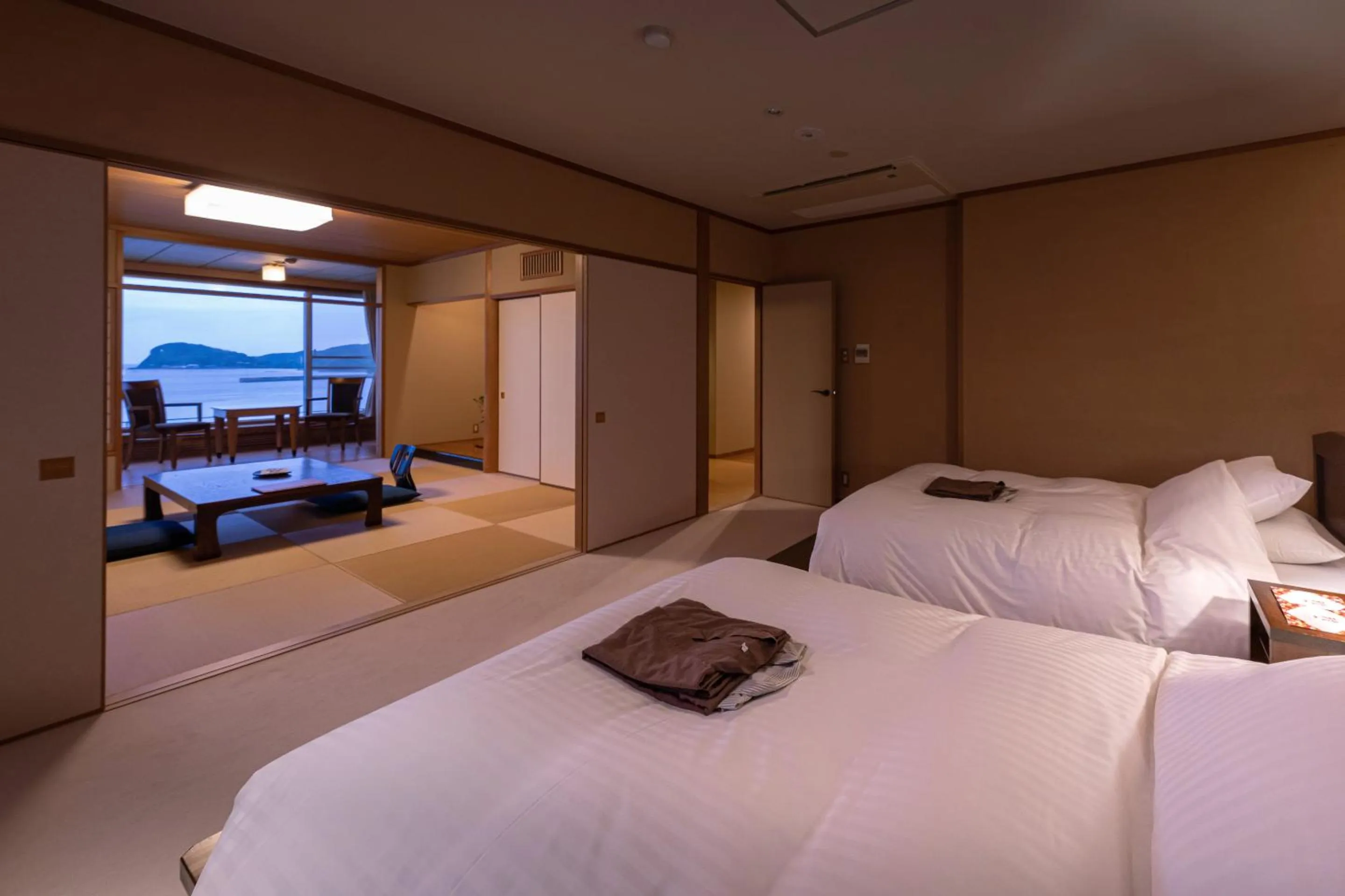 View (from property/room), Bed in IKI RETREAT by Onko Chishin