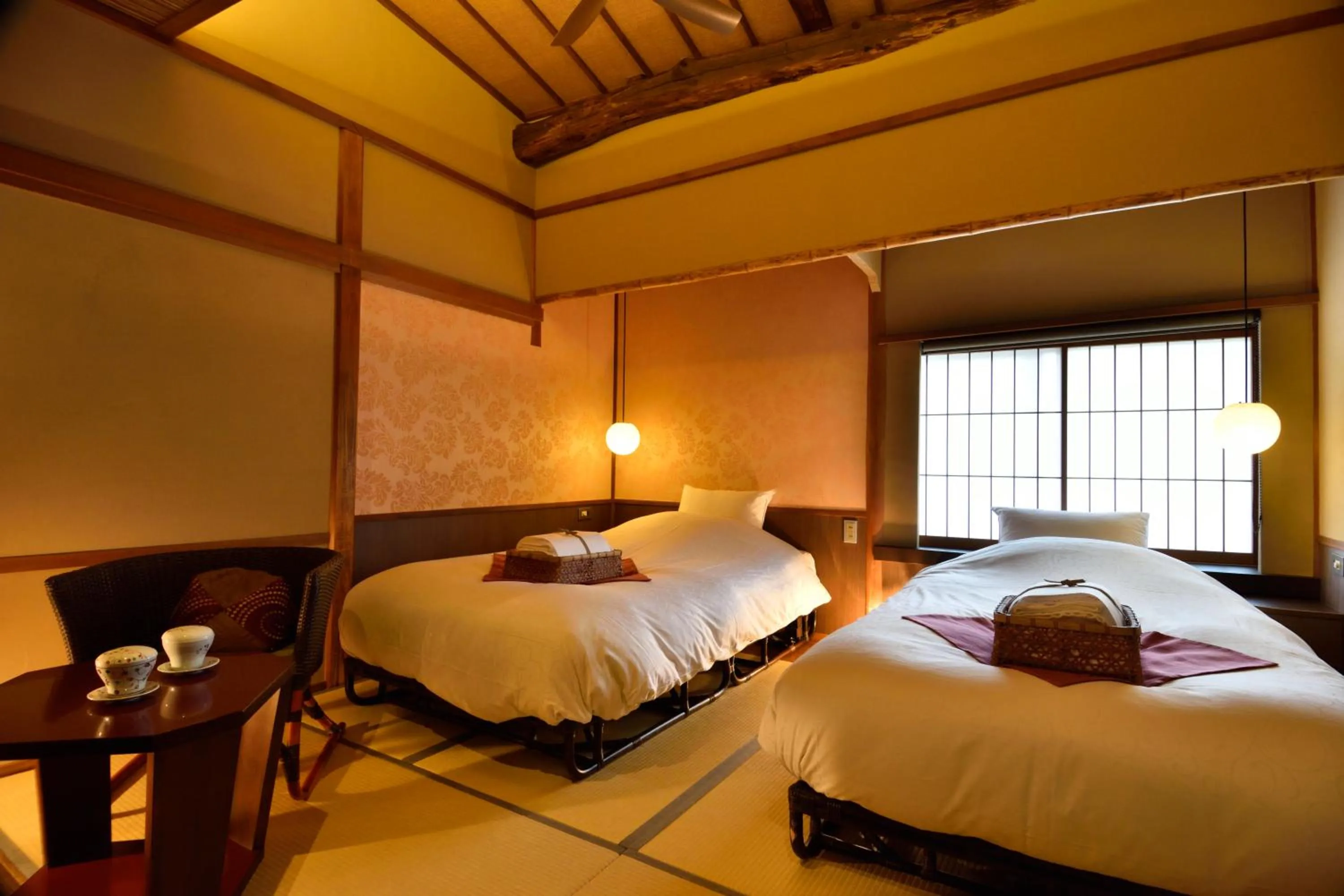 Bed in Yasaka Yutone Kyokoyado