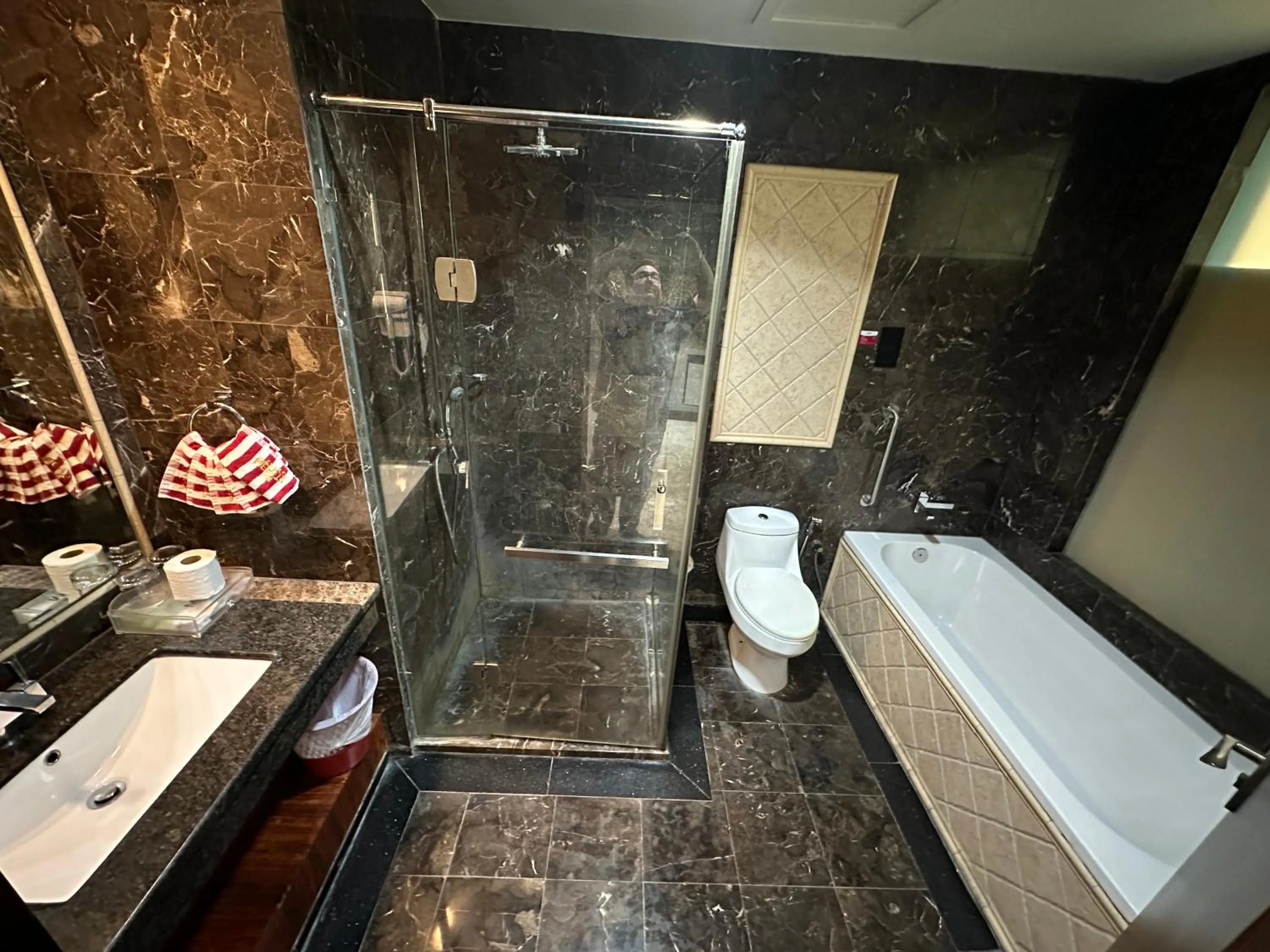 Shower in Meritz Hotel