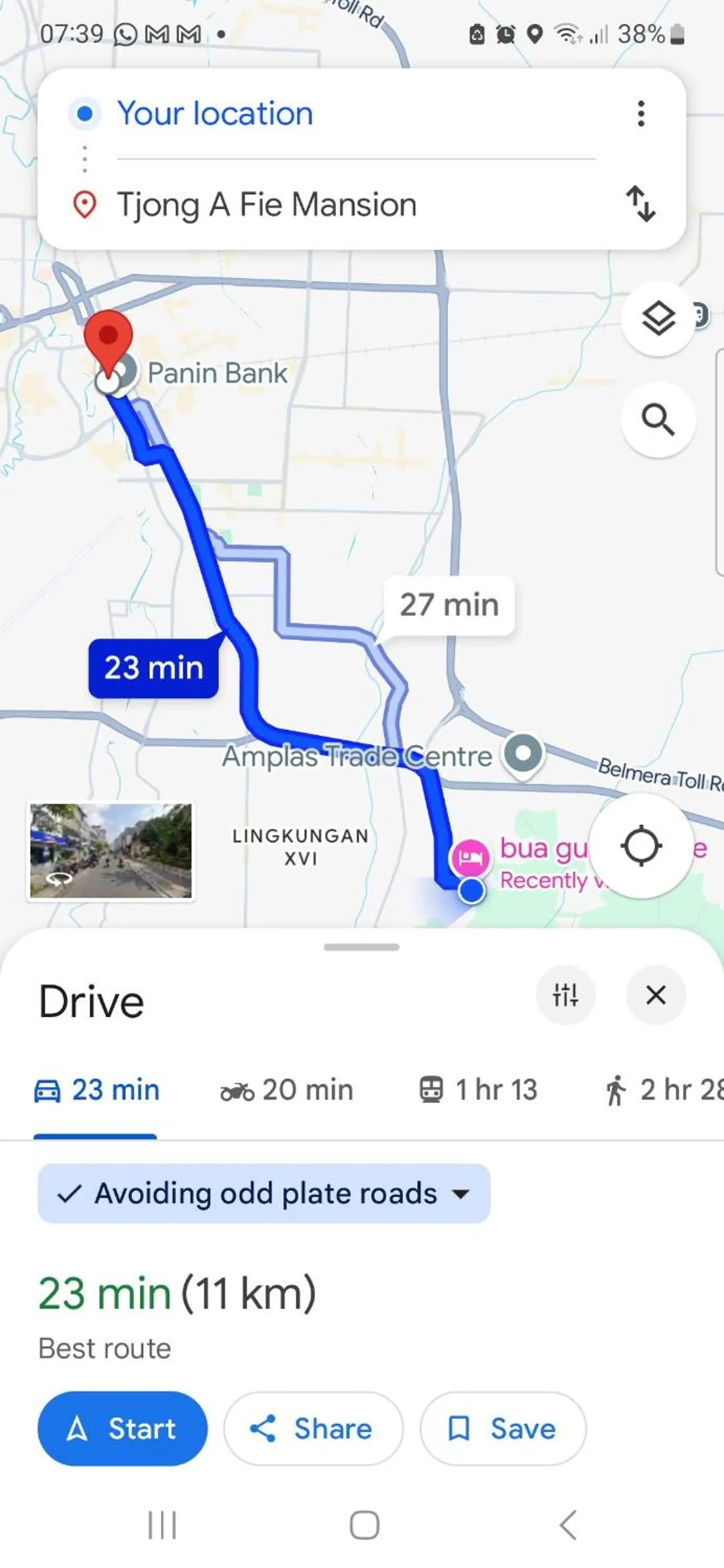 Location in Bua Guest House