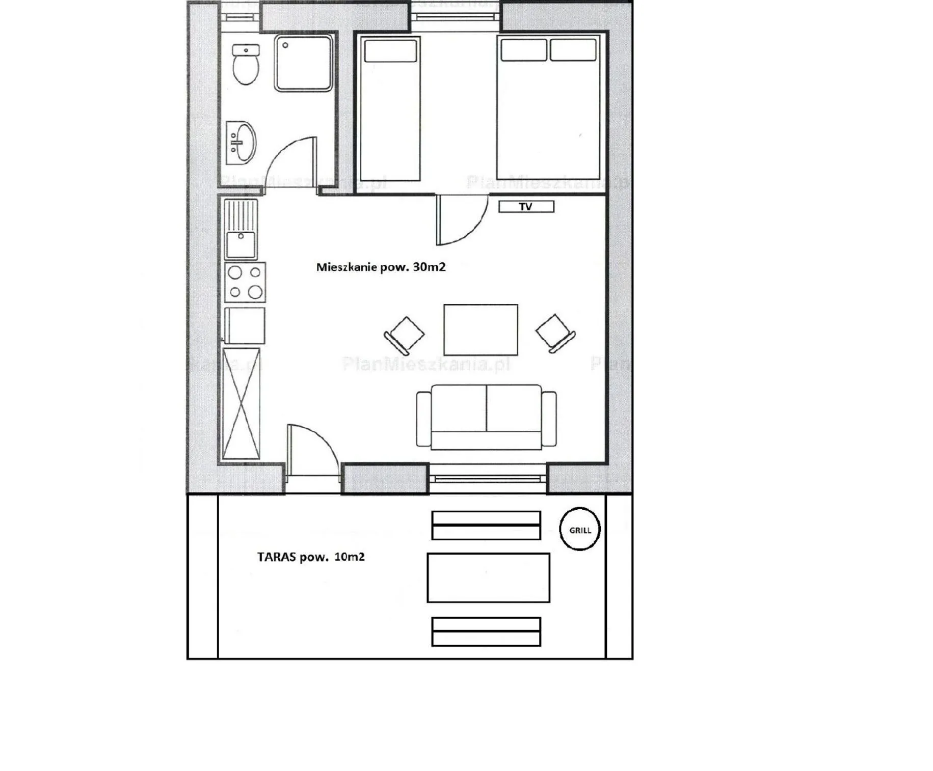 Floor plan in Domki Ania